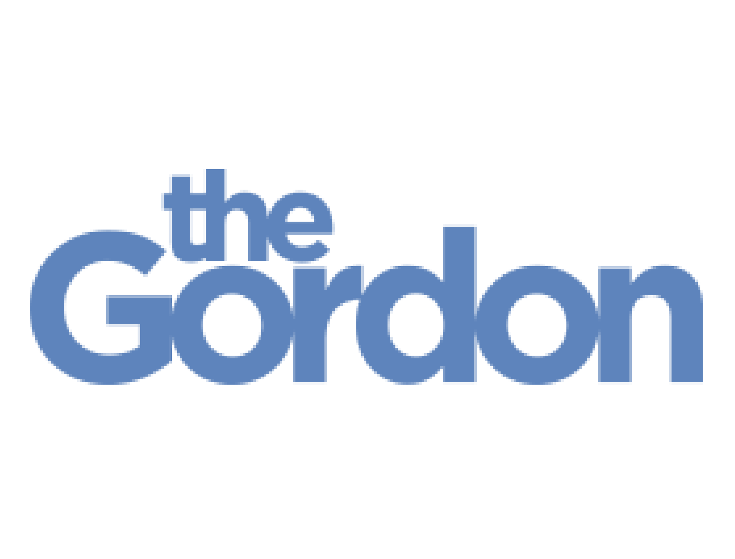 The Gordon logo in blue.