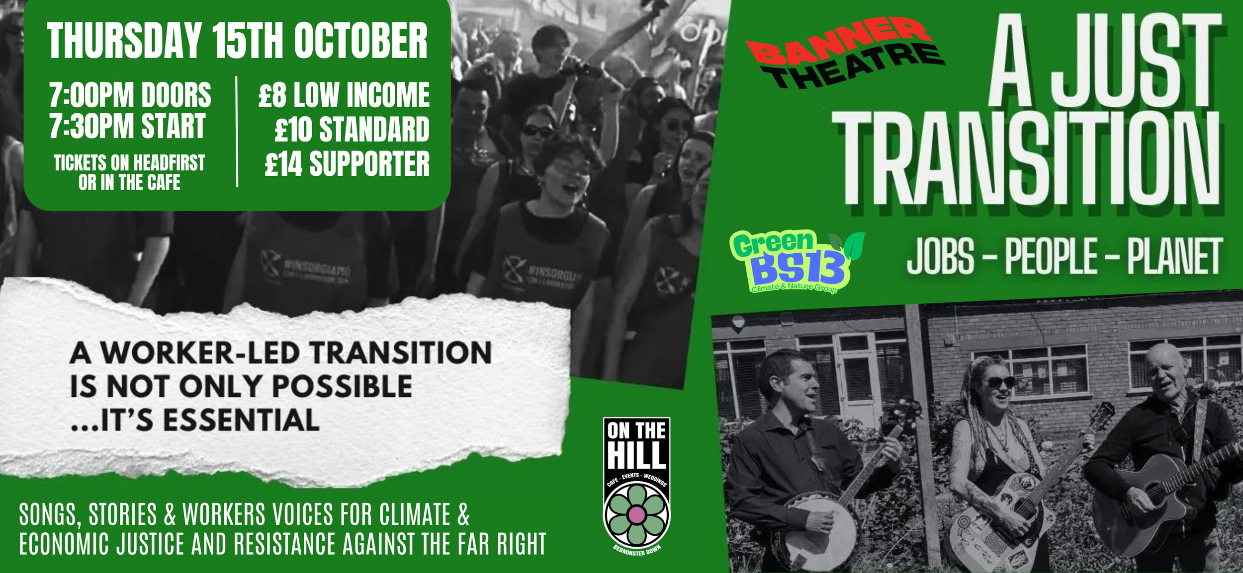 A Just Transition: Jobs, People, Planet