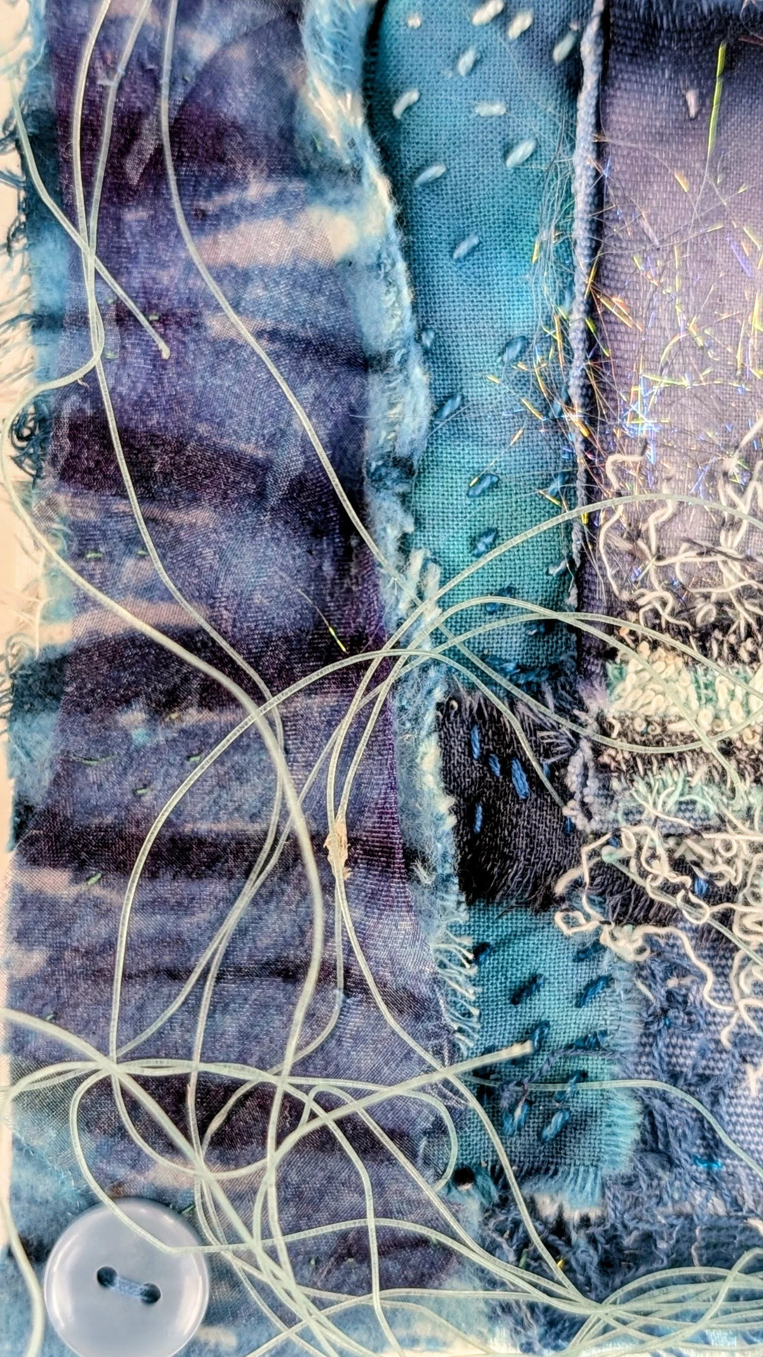 detail from Textile Art by Lucinda Button's Final Horizons