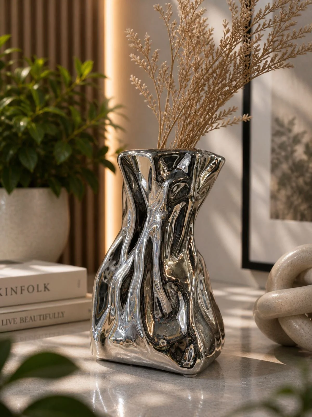 Abstract Metallic Vase