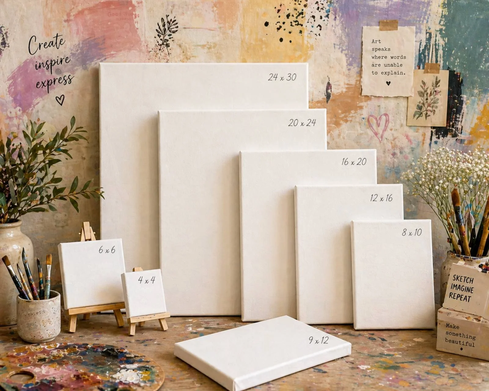 Premium Artist Canvas Set - 8 Sizes