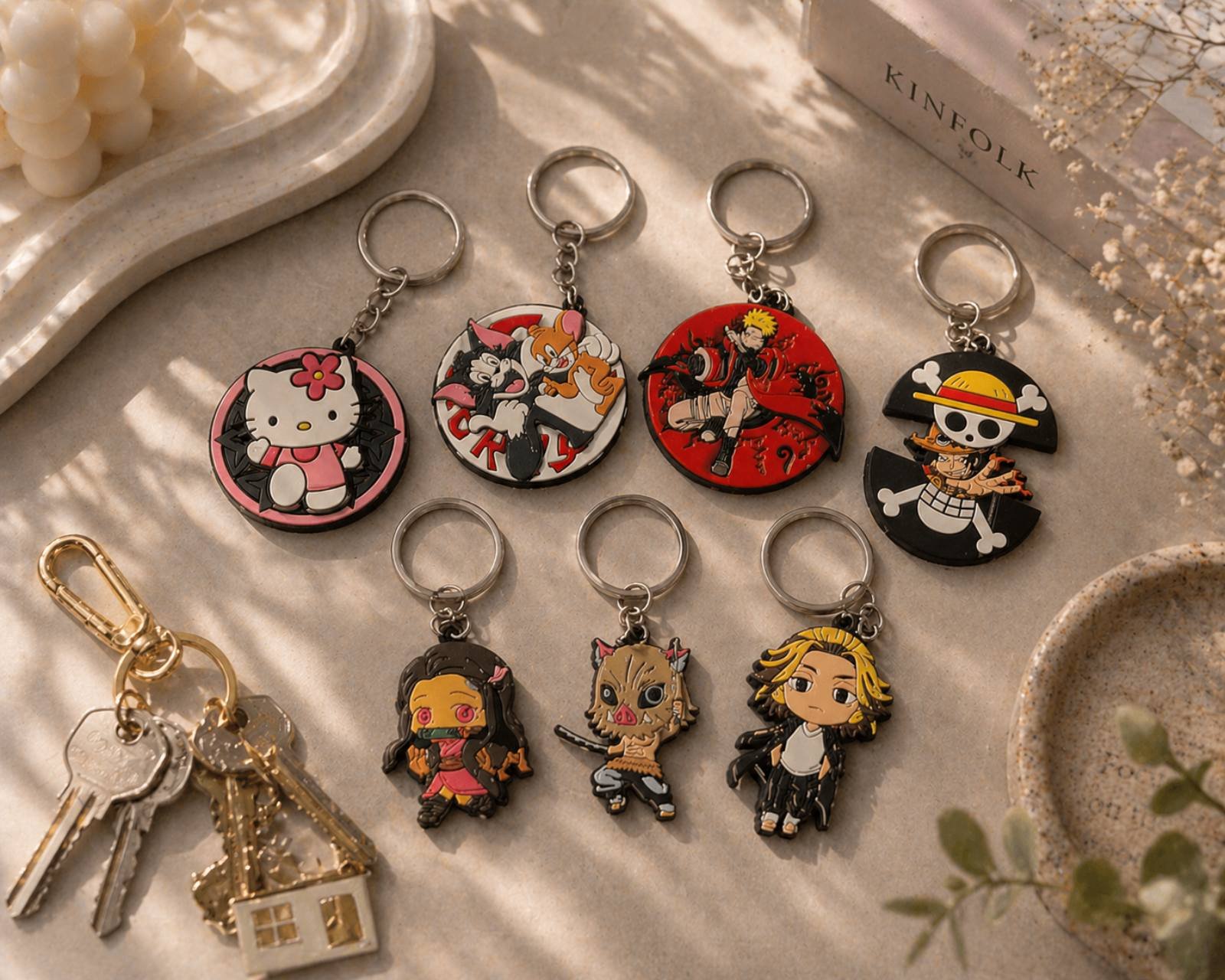 Anime & Cartoon Character Keychain Collection