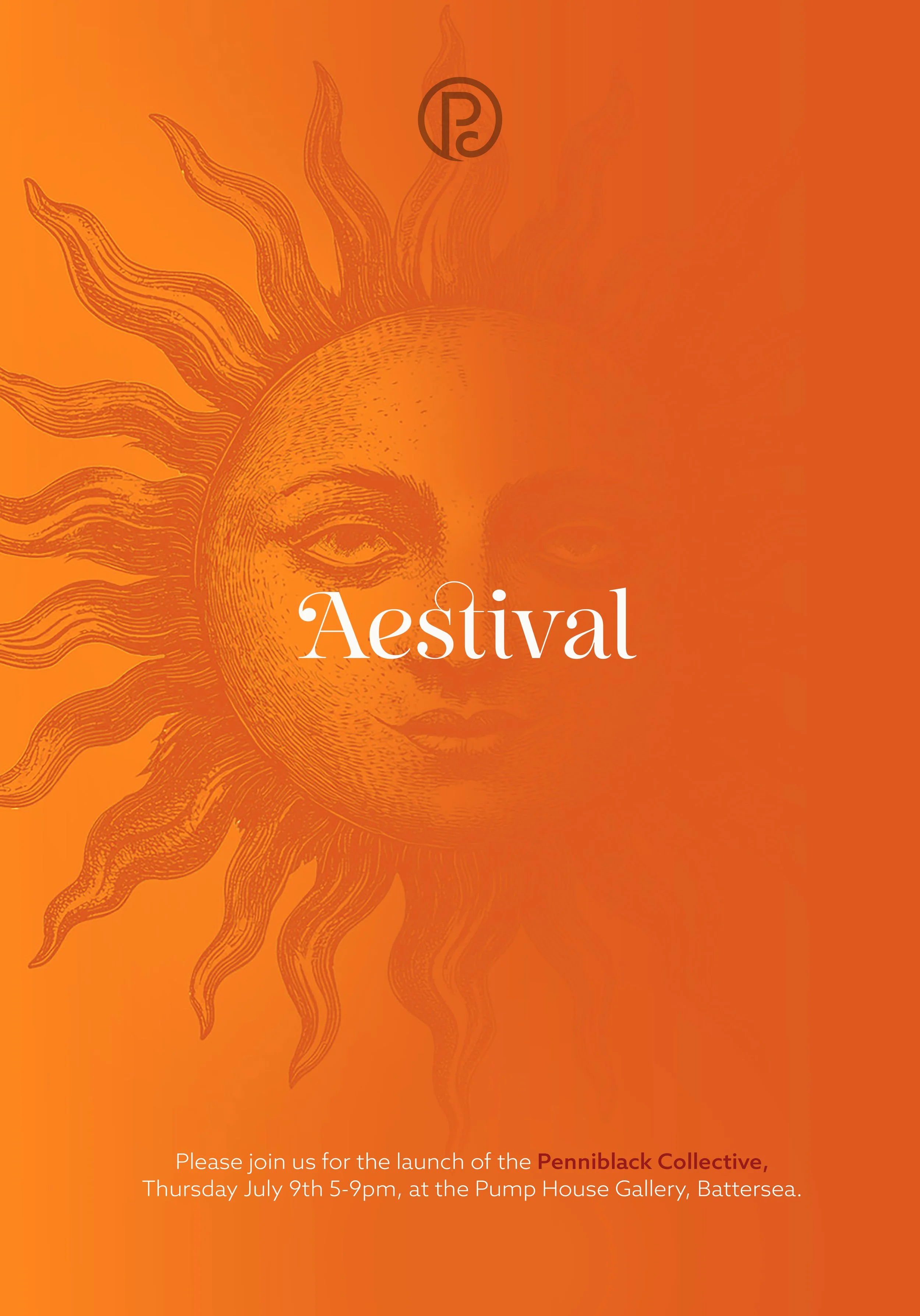 Aestival event flier for The Penniblack Collective launch event