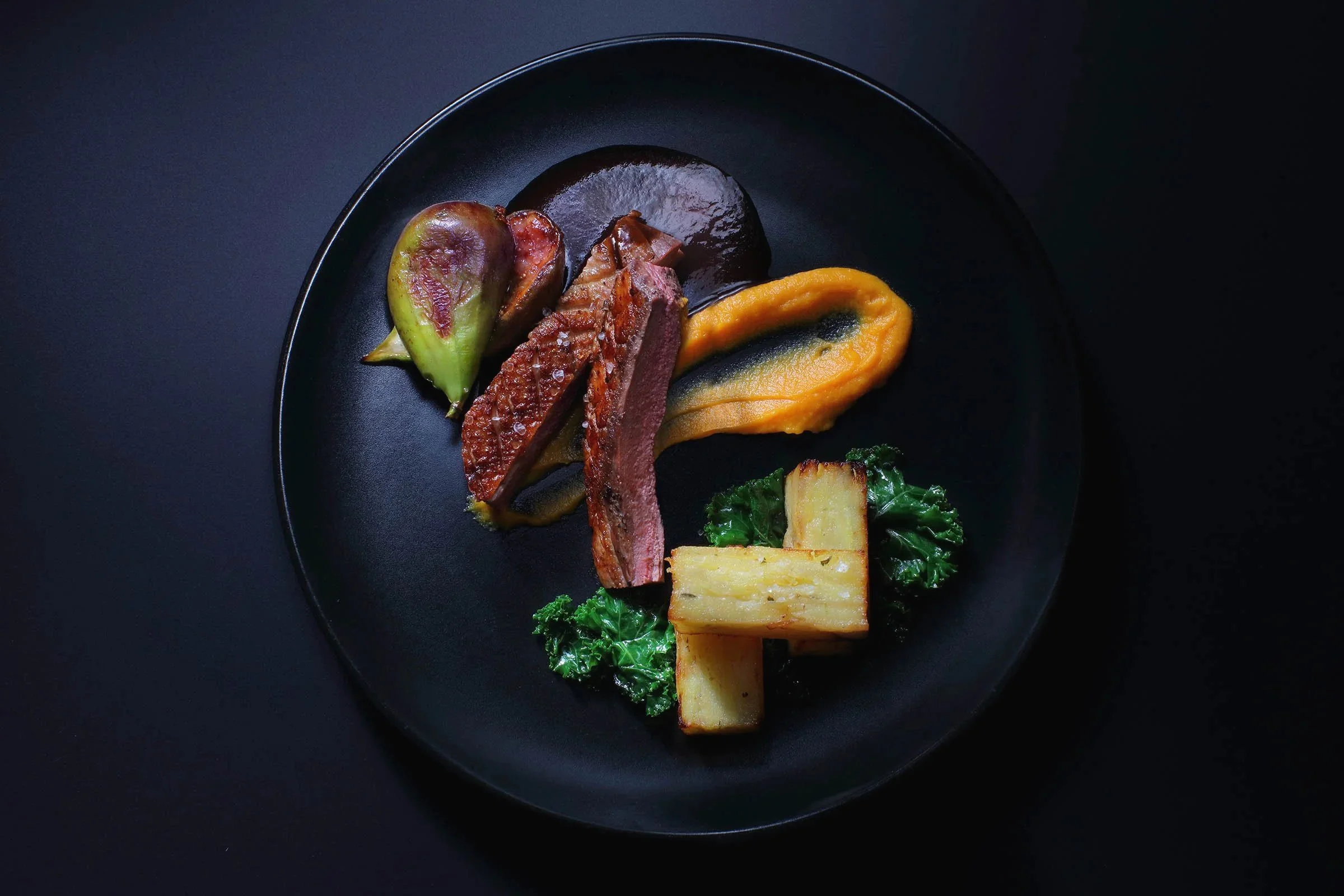 Duck main course dinner by Penniblack catering