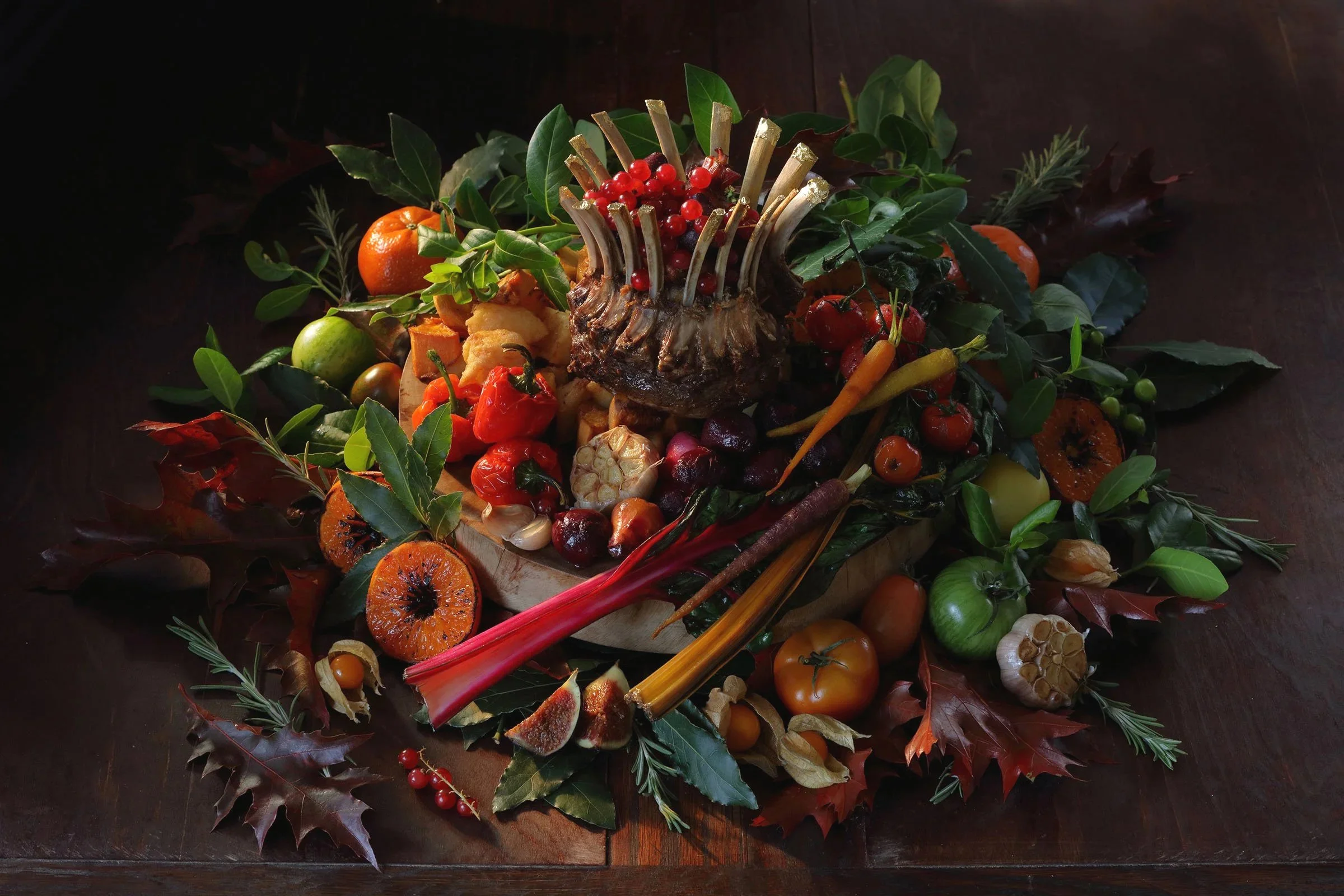 lamb crown table centre piece by Penniblack catering