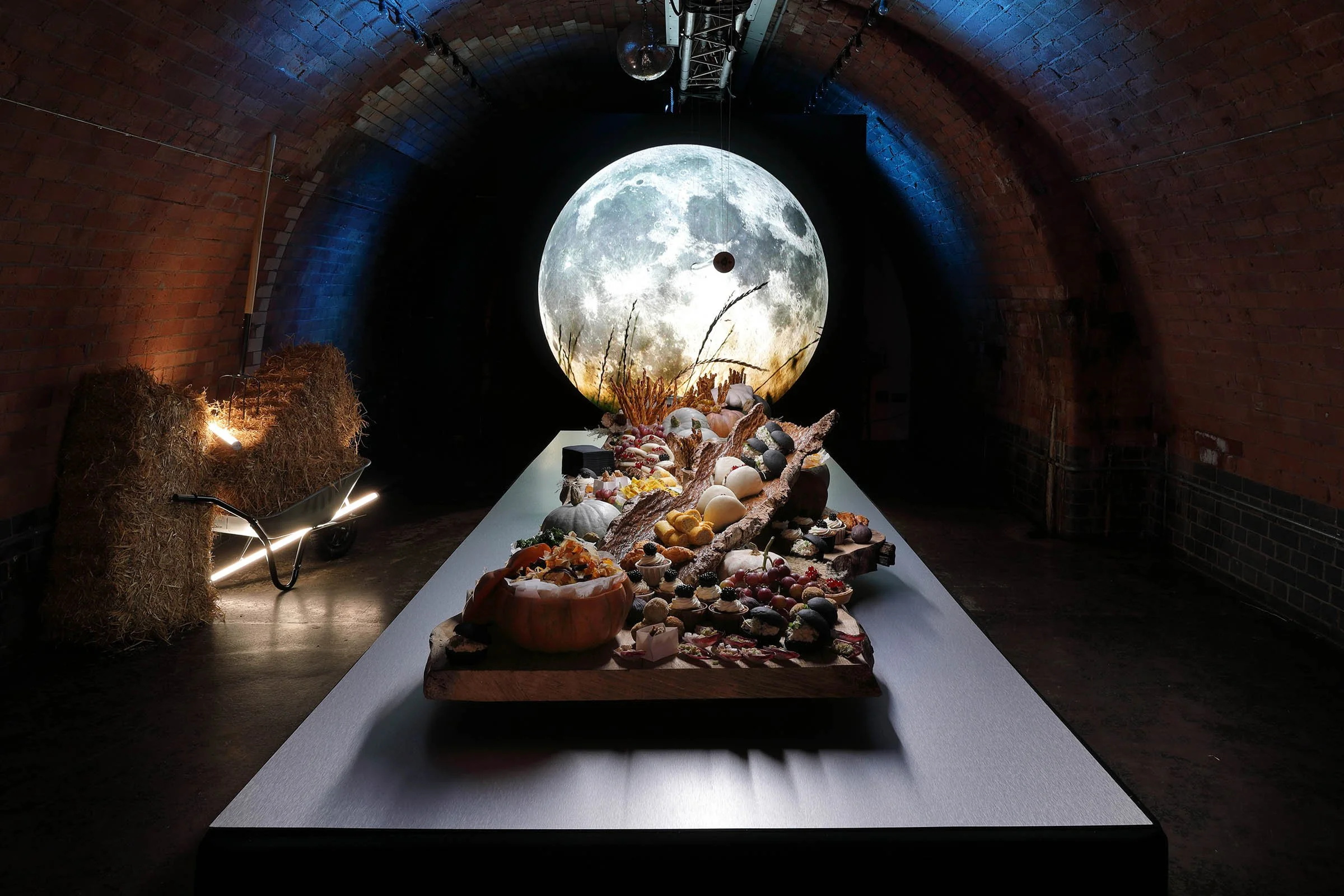 Harvest Moon themed event at Kachette London for Penniblack Catering, themed by Venn productions