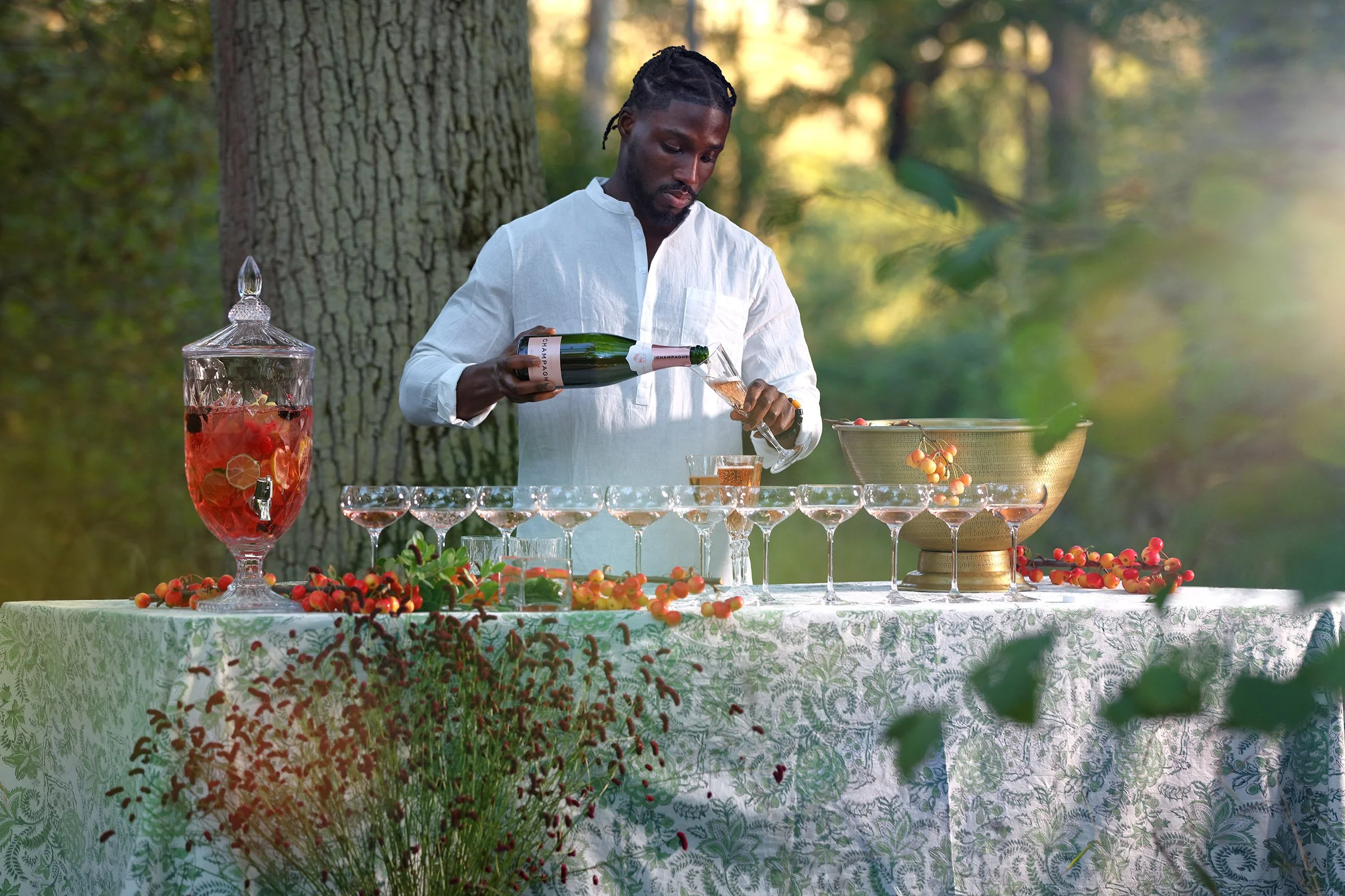 Woodland bar created by Raquel's staffing and bar service