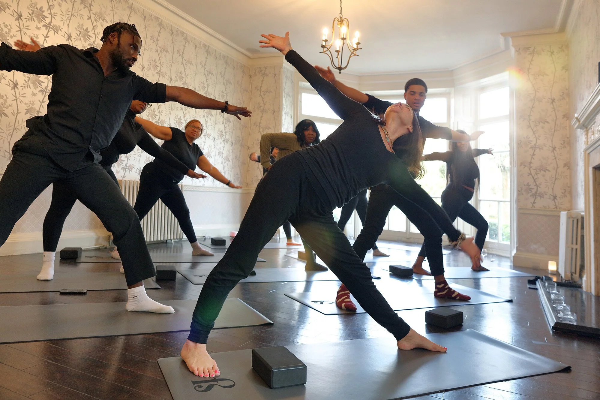 Yoga group session at Morden hall by Free spirit