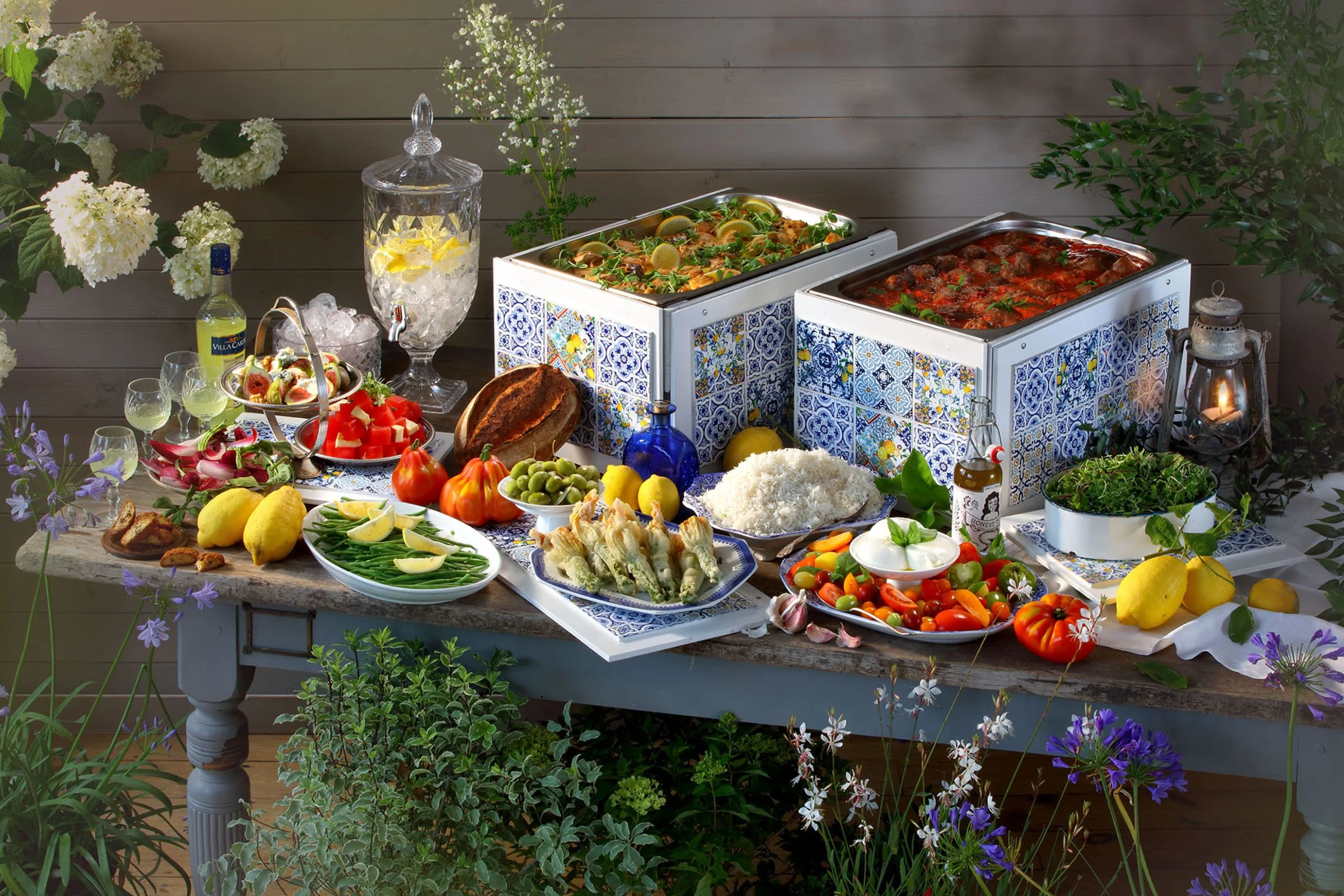Amalfi coast catering themed event by Penniblack catering