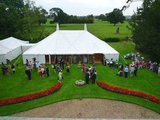 Wedding marquee on lawn