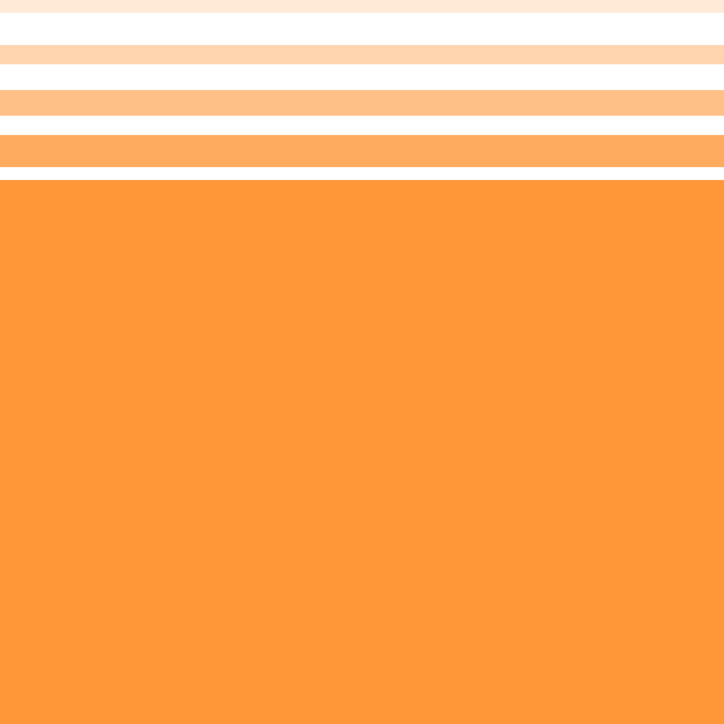The image contains horizontal stripes in alternating colors of orange and black. The top stripe is orange, the second stripe is black, the third stripe is orange, the fourth stripe is black, the fifth stripe is orange, the sixth stripe is black, the seventh stripe is orange, the eighth stripe is black, and the bottom stripe is orange.