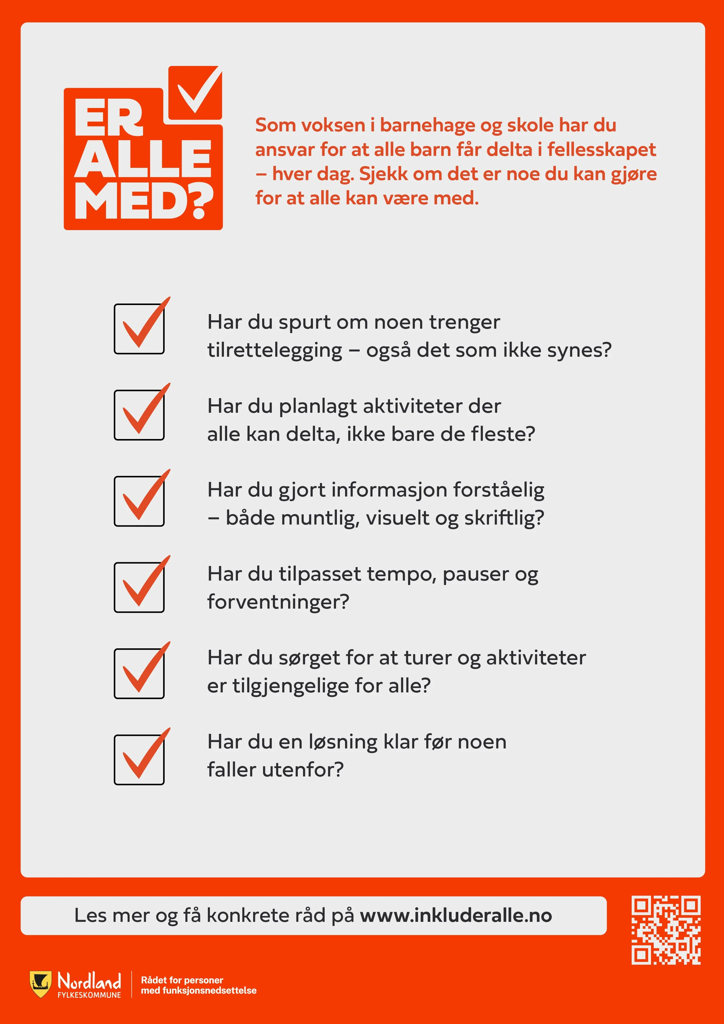 Bilde av sjekkliste for inkludering