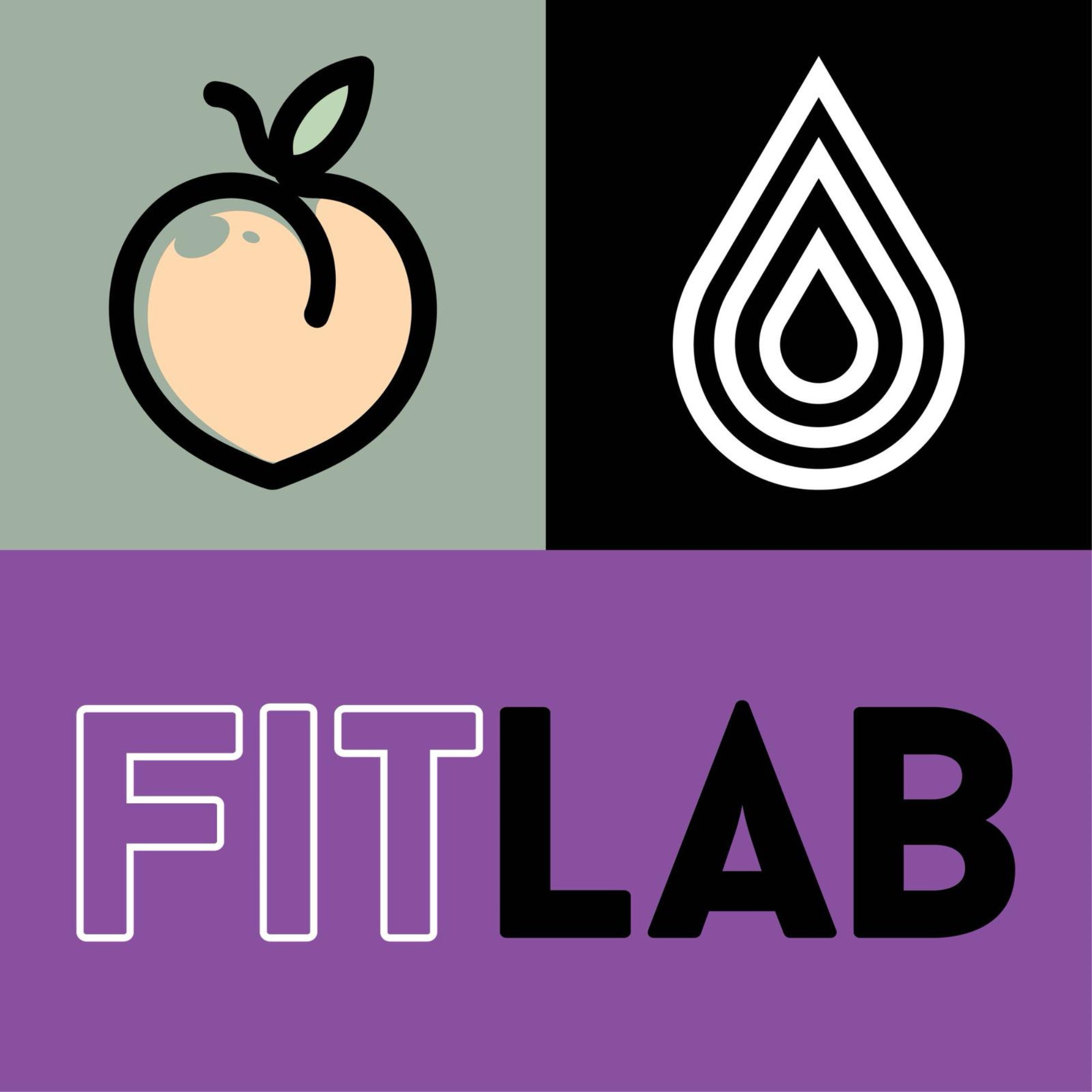 A split background with an apple illustration on the left and stylized speech bubbles on the right, with the word "FEEL" in purple and white outlined text beneath the bubbles.