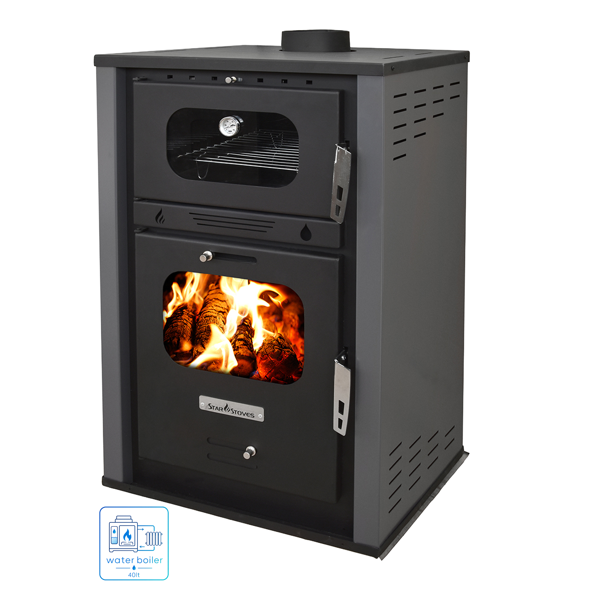 Σόμπα Ξύλου με Boiler και φούρνο SB40