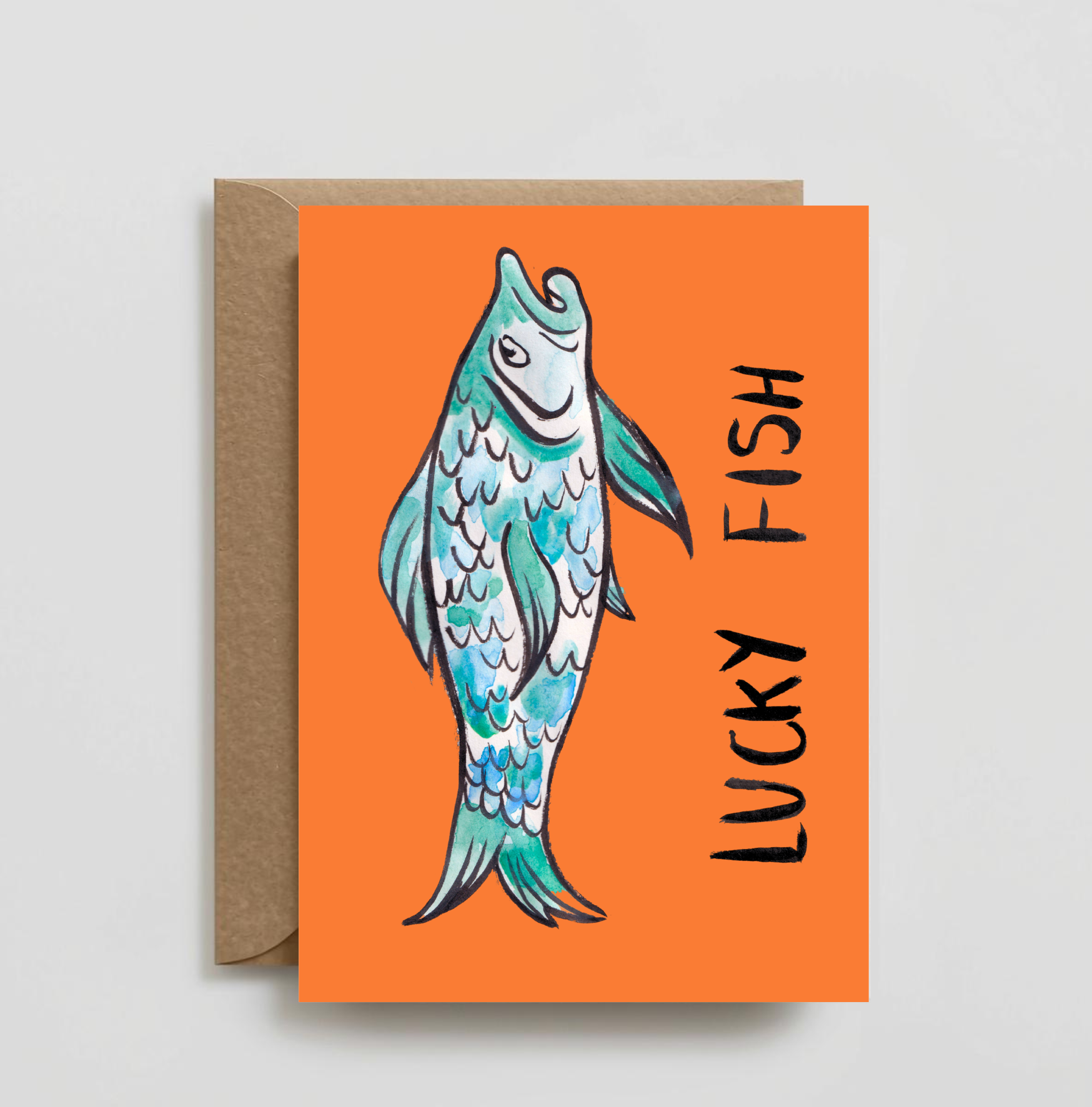 'Lucky Fish' Greeting Card