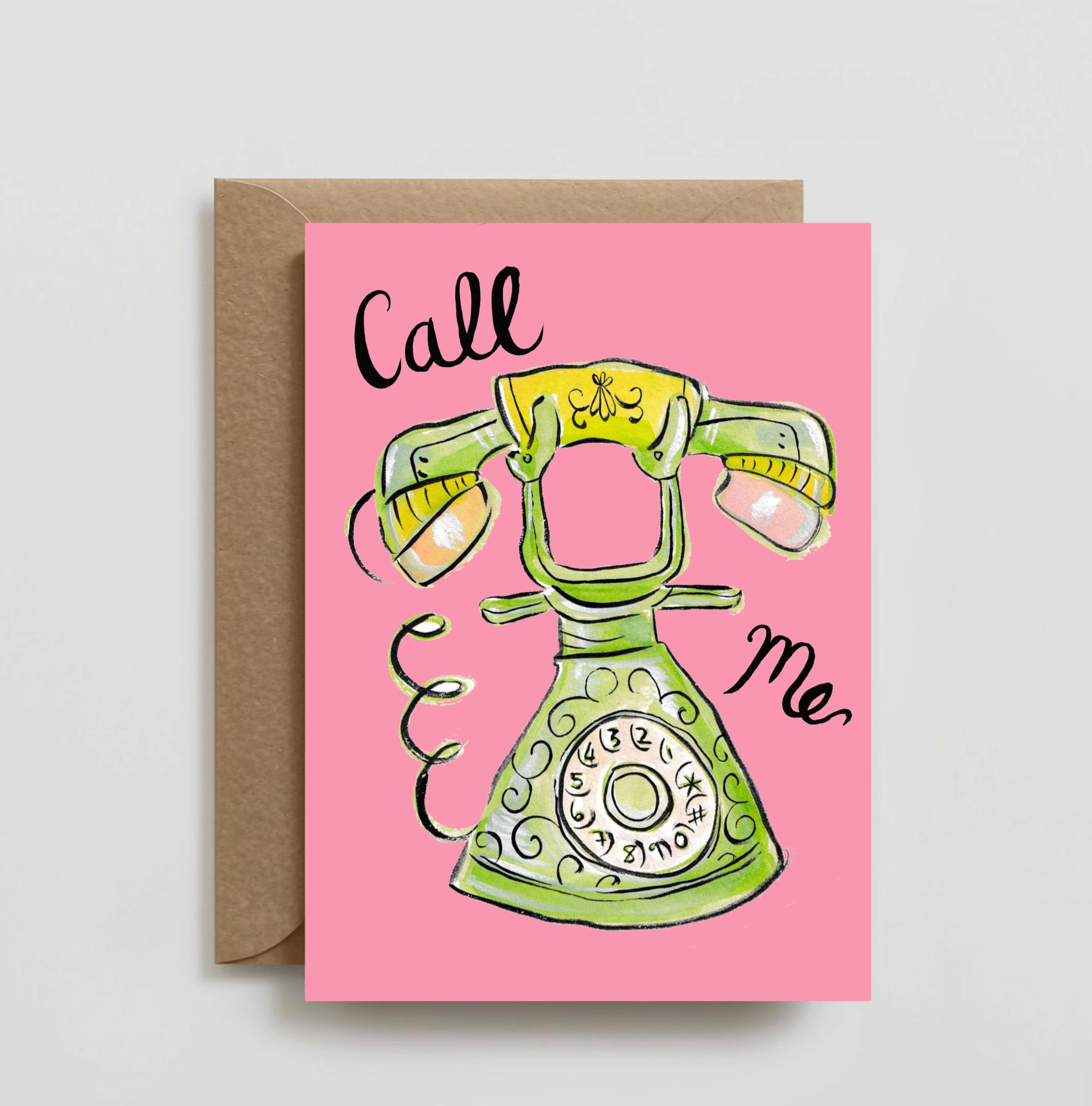 Retro Charm Greeting Card