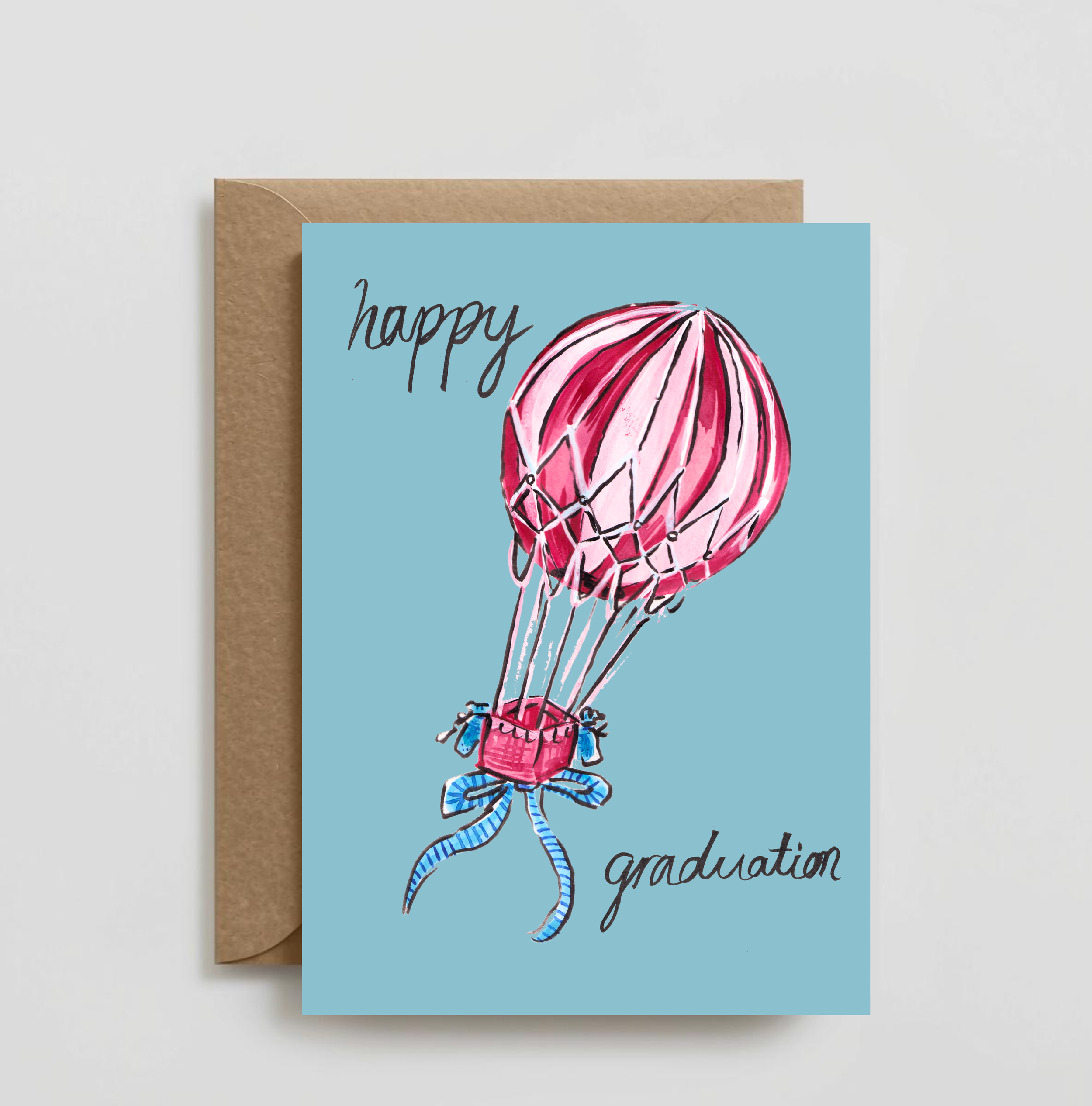 Hot Air Balloon Graduation Greeting Card