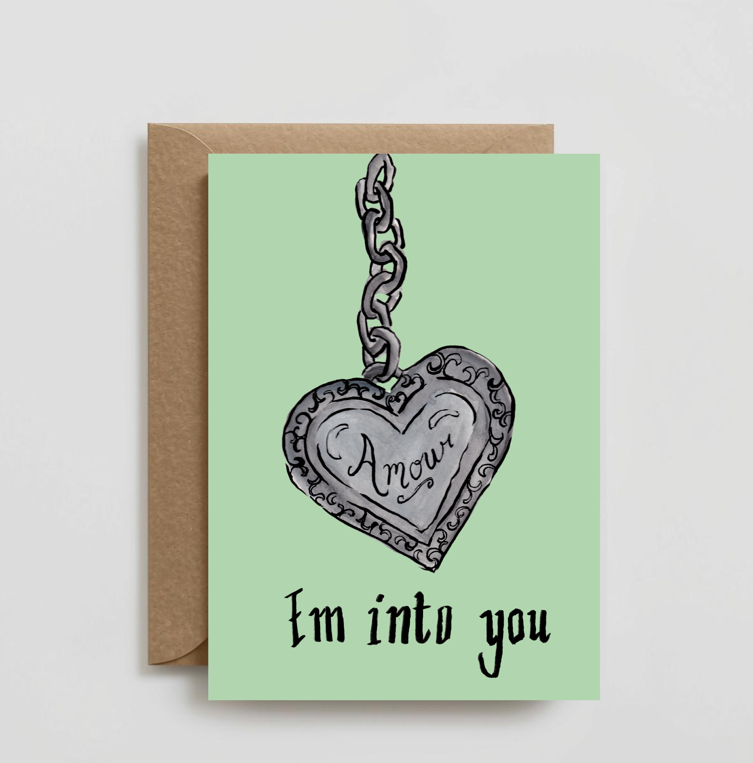 Heartfelt 'Amour' Greeting Card