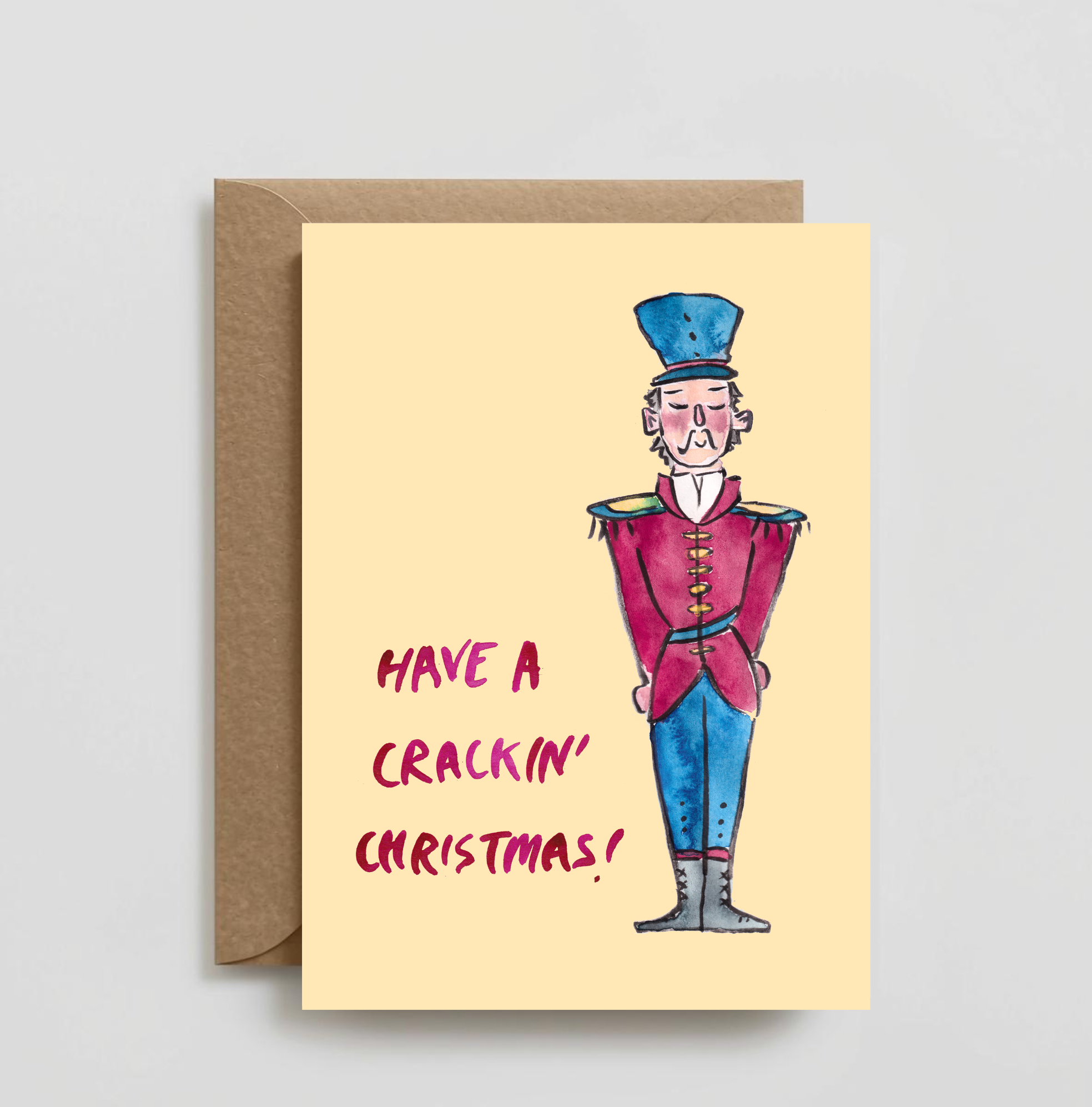 Crackin' Christmas Nutcracker Greeting Card