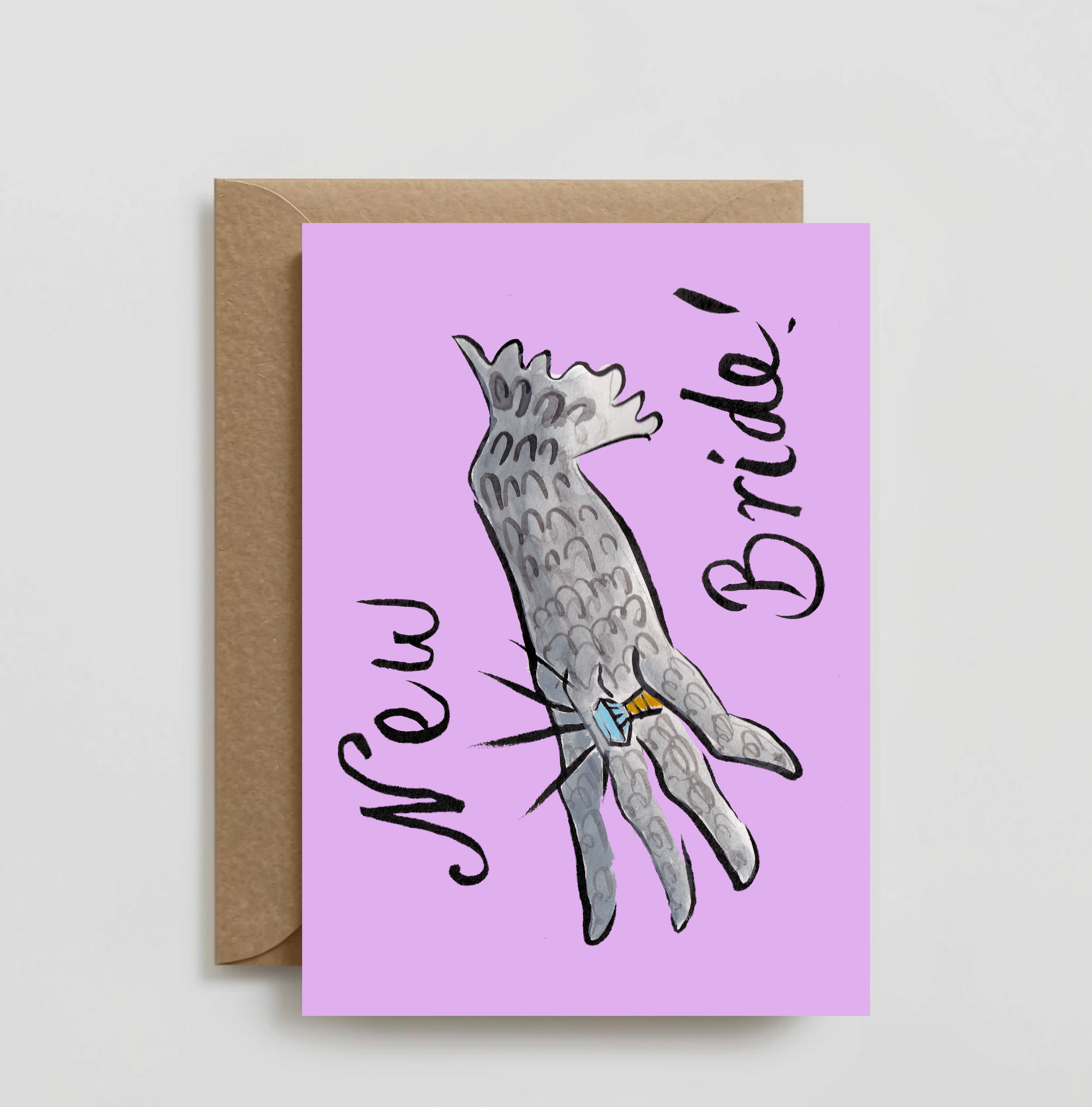 Whimsical New Bride Greeting Card