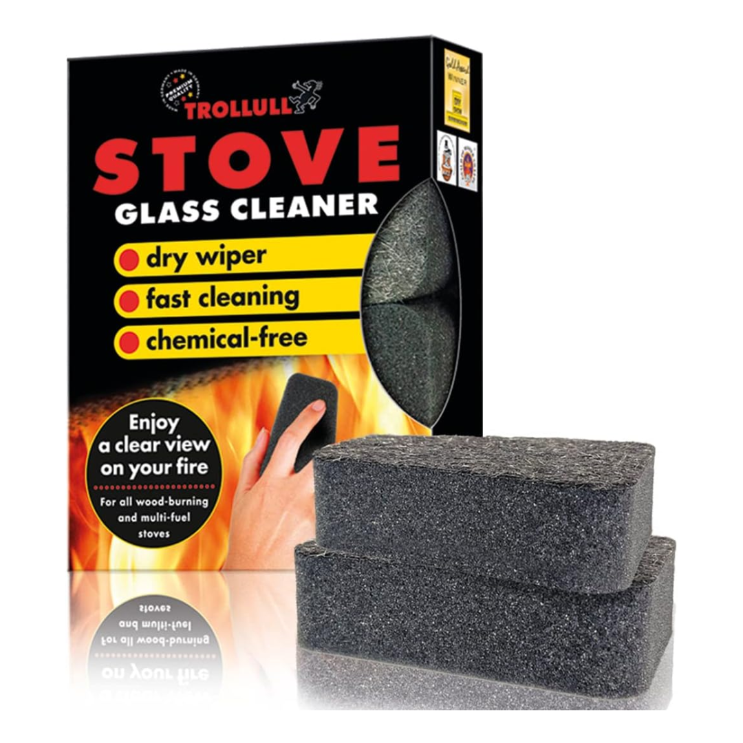 TROLLULL Stove Glass Cleaner for woodburning Stoves and Burners