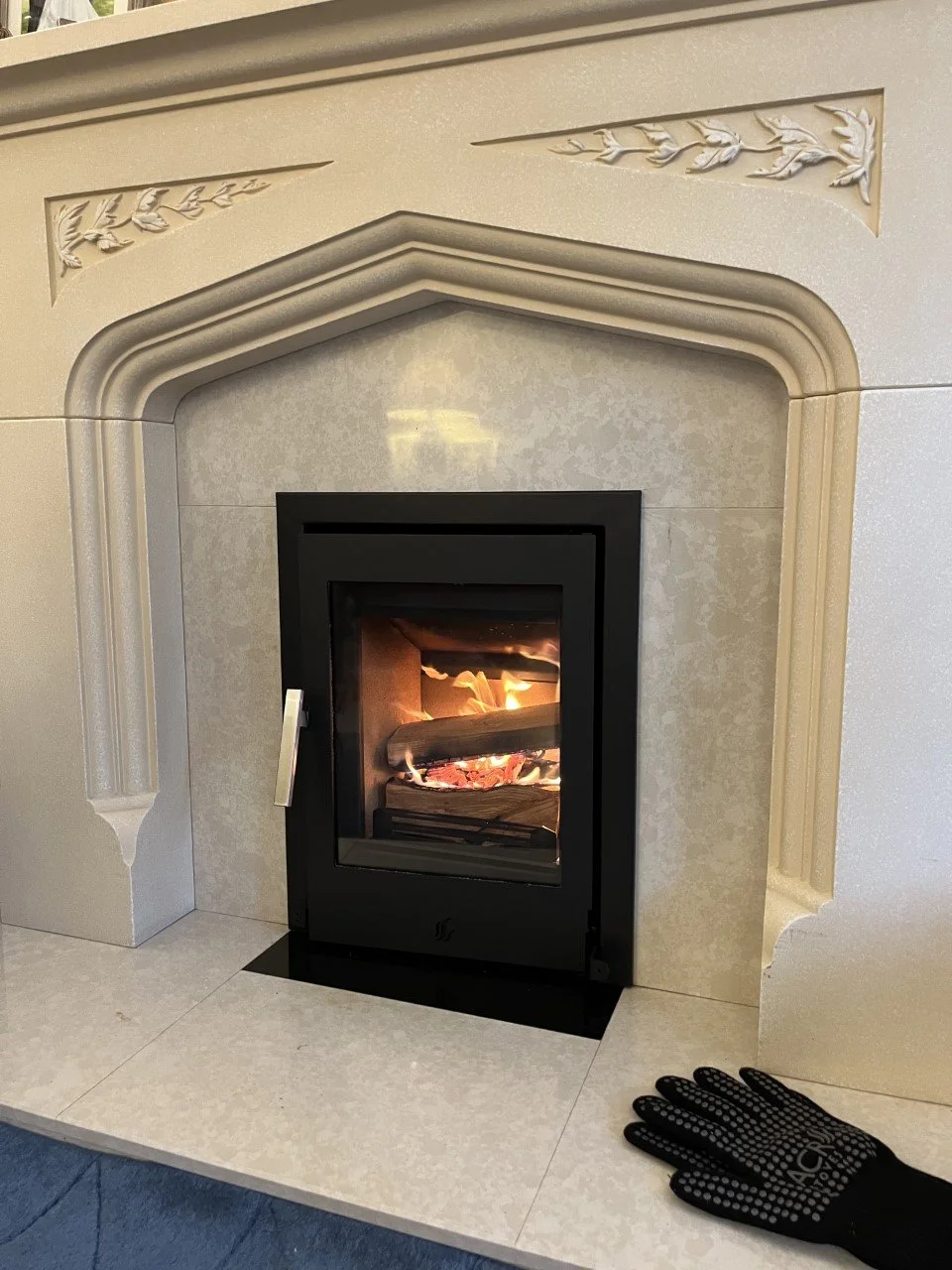 Inset Wood Burner Installed