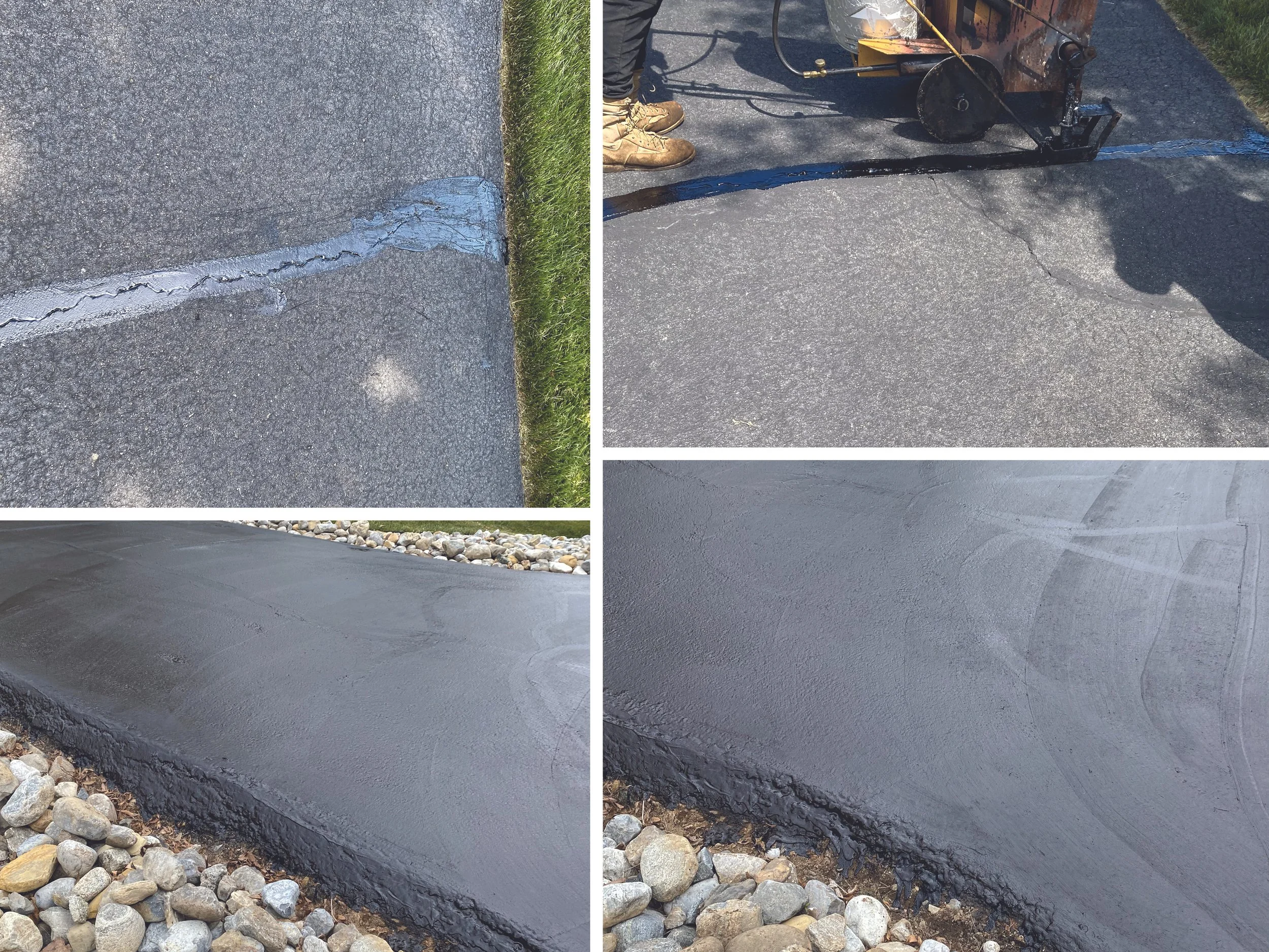 In the progress of sealing a crack with 6690 solution.
