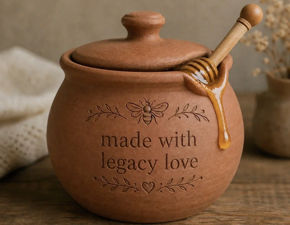 Clay Honey Pot