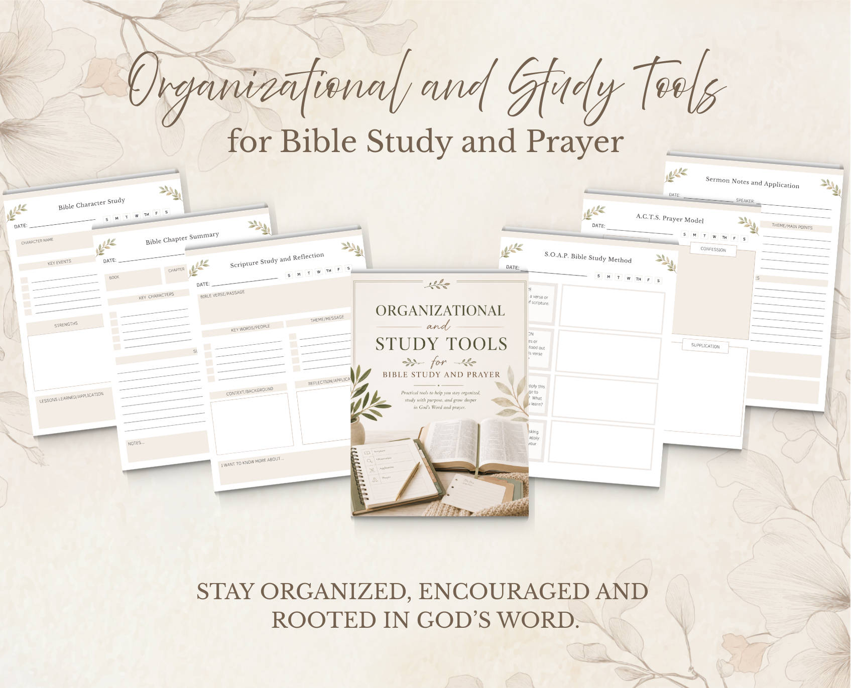 Organizational and Study Tools for Bible Study and Prayer