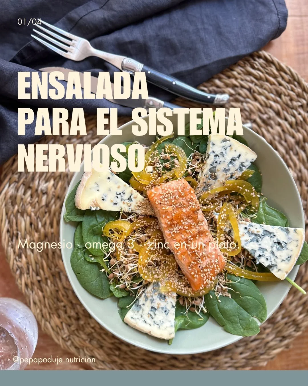 Esta semana hablamos de cortisol y de c&oacute;mo el estr&eacute;s cr&oacute;nico afecta el metabolismo. Hoy cerramos con un plato que re&uacute;ne los nutrientes que m&aacute;s necesita el sistema nervioso cuando est&aacute; bajo presi&oacute;n.

En