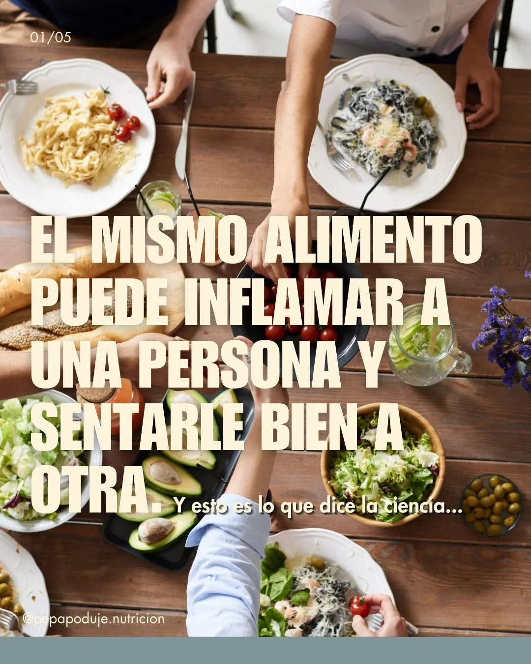 Hay alimentos que te inflaman y a otra persona le sientan perfectamente. Alimentos que te dan energ&iacute;a a ti y a otra persona le generan digesti&oacute;n pesada. 

Dos estudios cambiaron la forma en que entendemos la nutrici&oacute;n personaliza