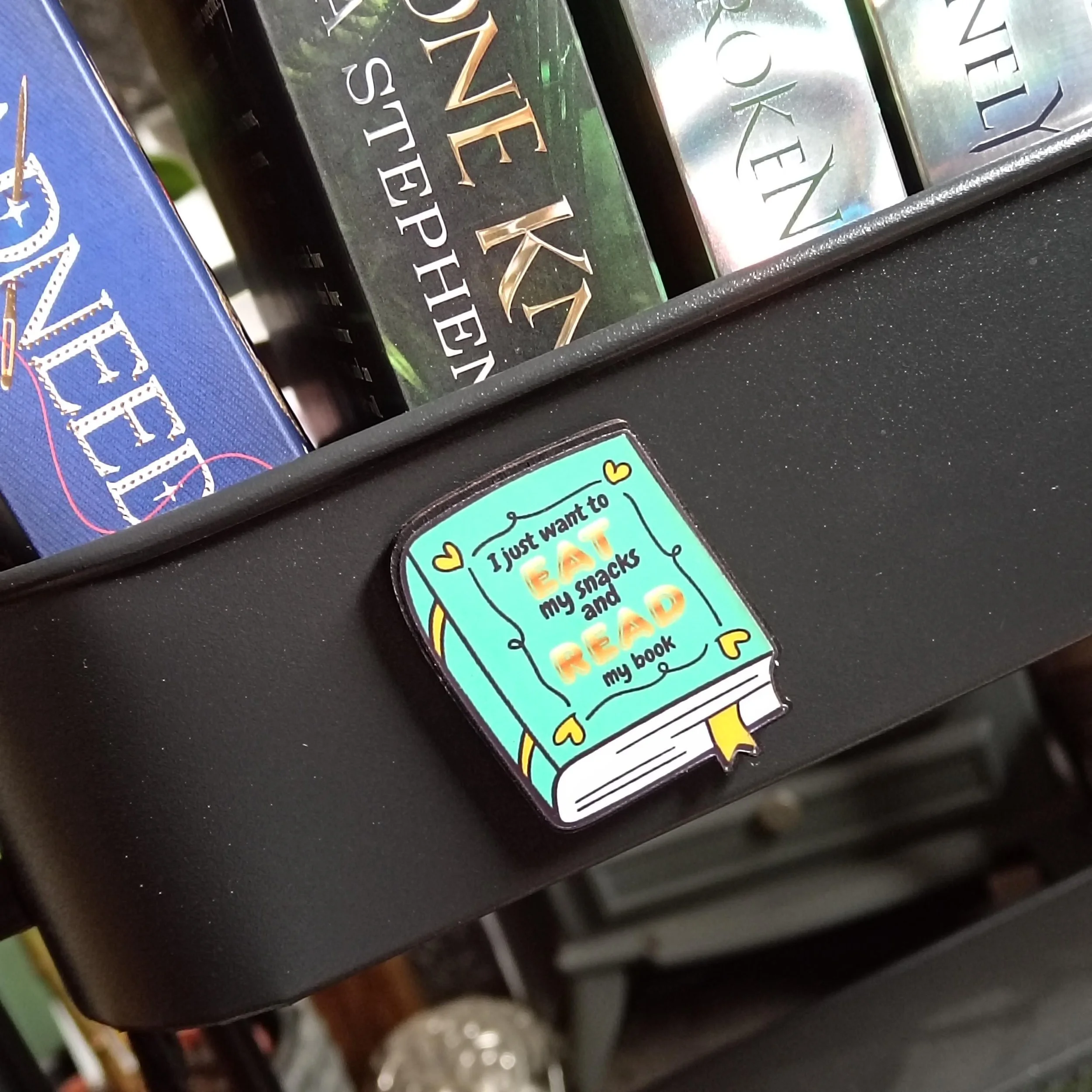 I Just Want to Eat My Snacks and Read My Book - Magnet
