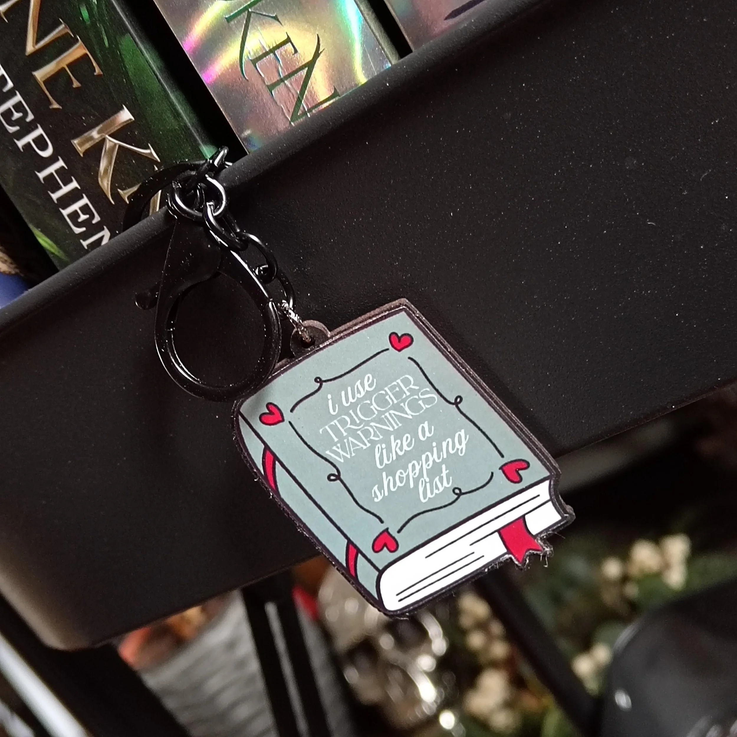 I use Trigger Warnings Like a Shopping List  - Wooden Keychain
