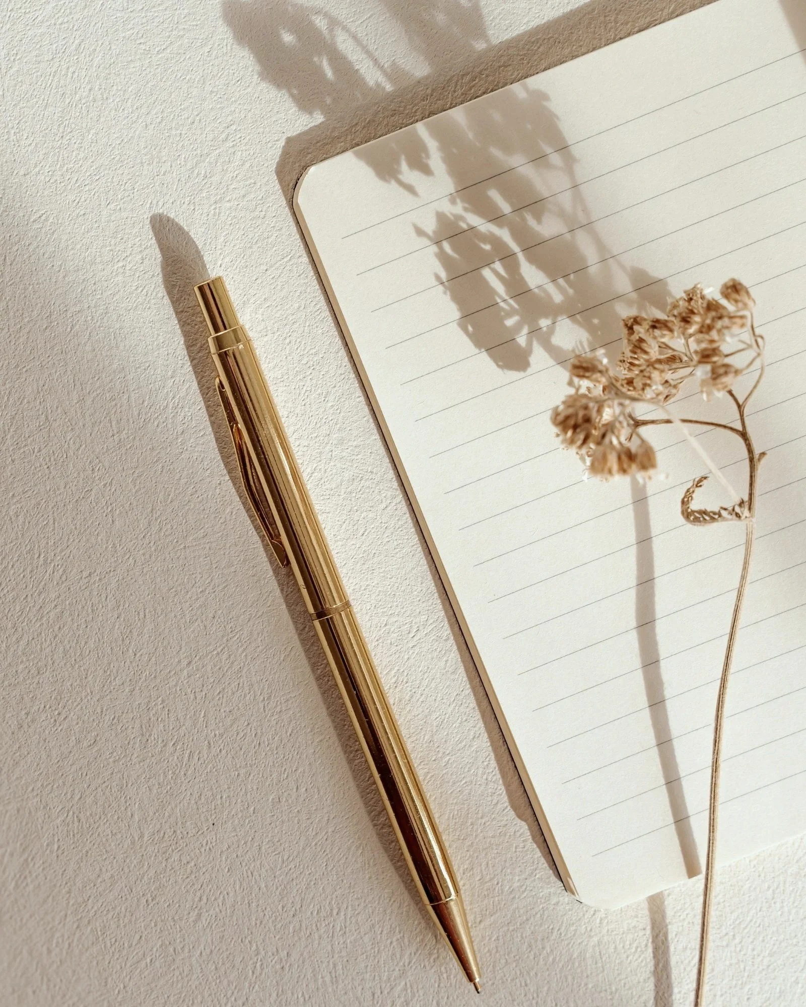Notebook and pen for online IVF therapy and counselling support.