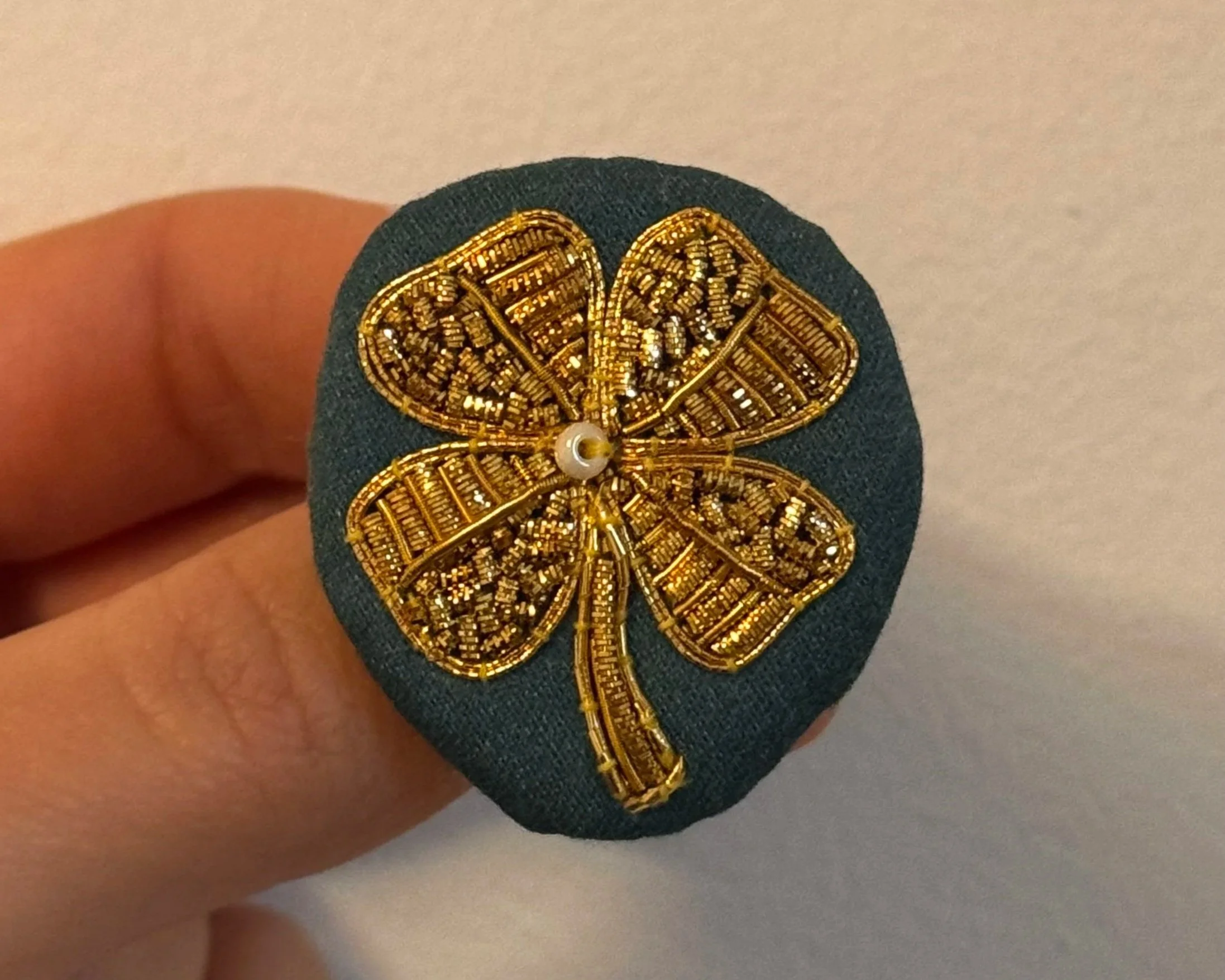 Goldwork brooch of my own design.