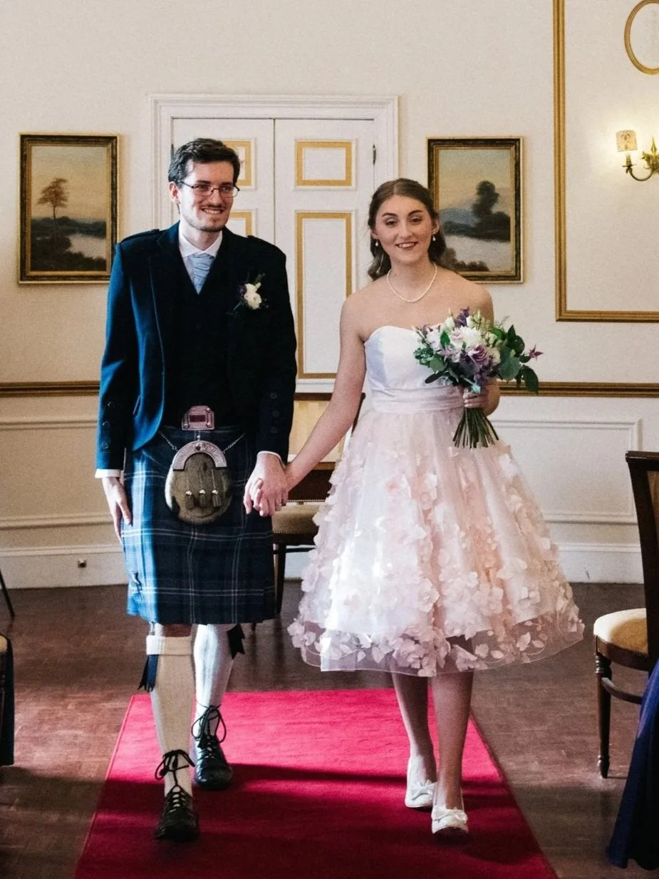 My wedding dress, created using patterns from Gertie's Ultimate Dress Book by Gretchen Hirsch. 