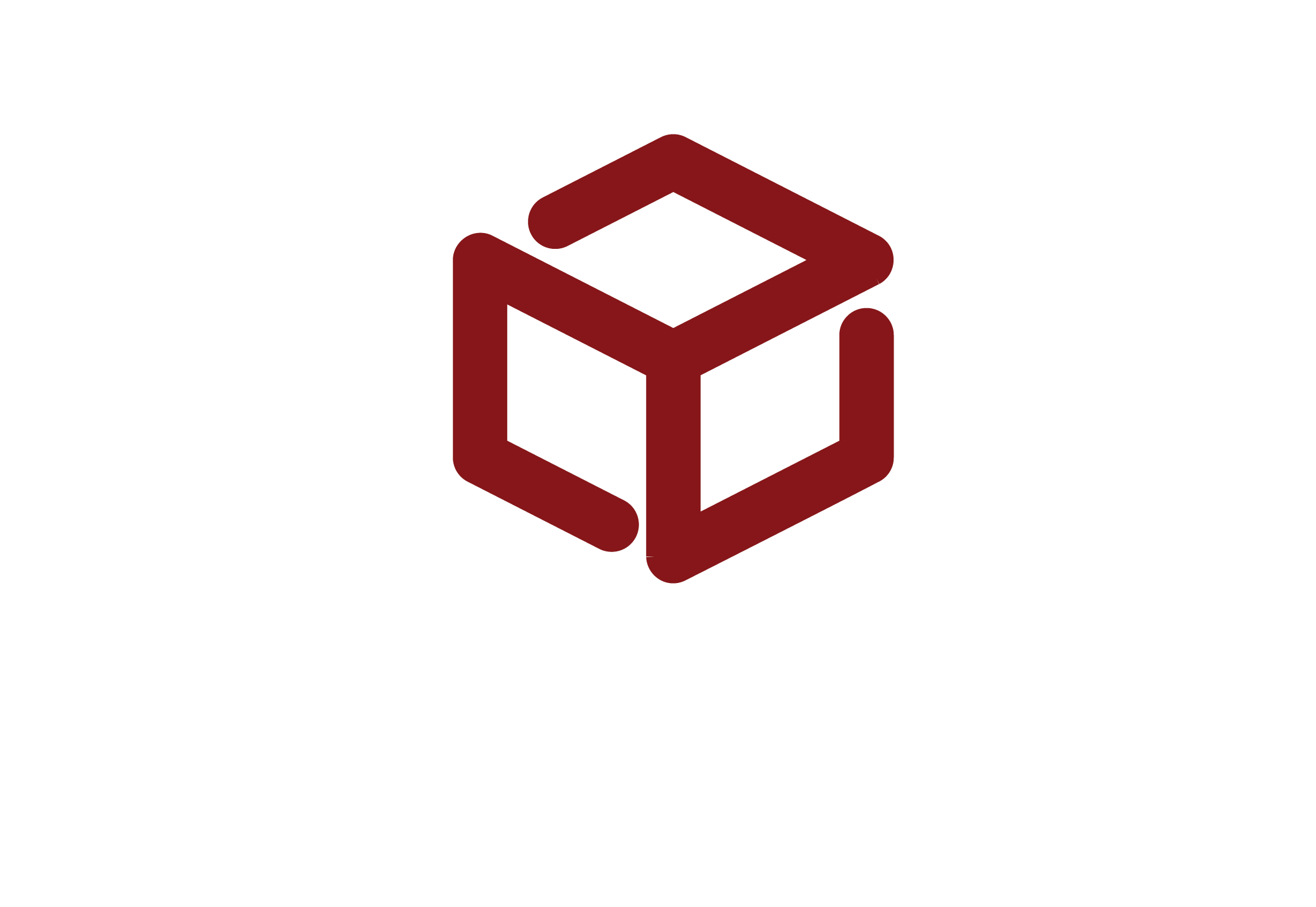 A computer-aided design (CAD) icon showing a 3D cube in red, with a white arrow pointing upward next to it, placed on a black background.