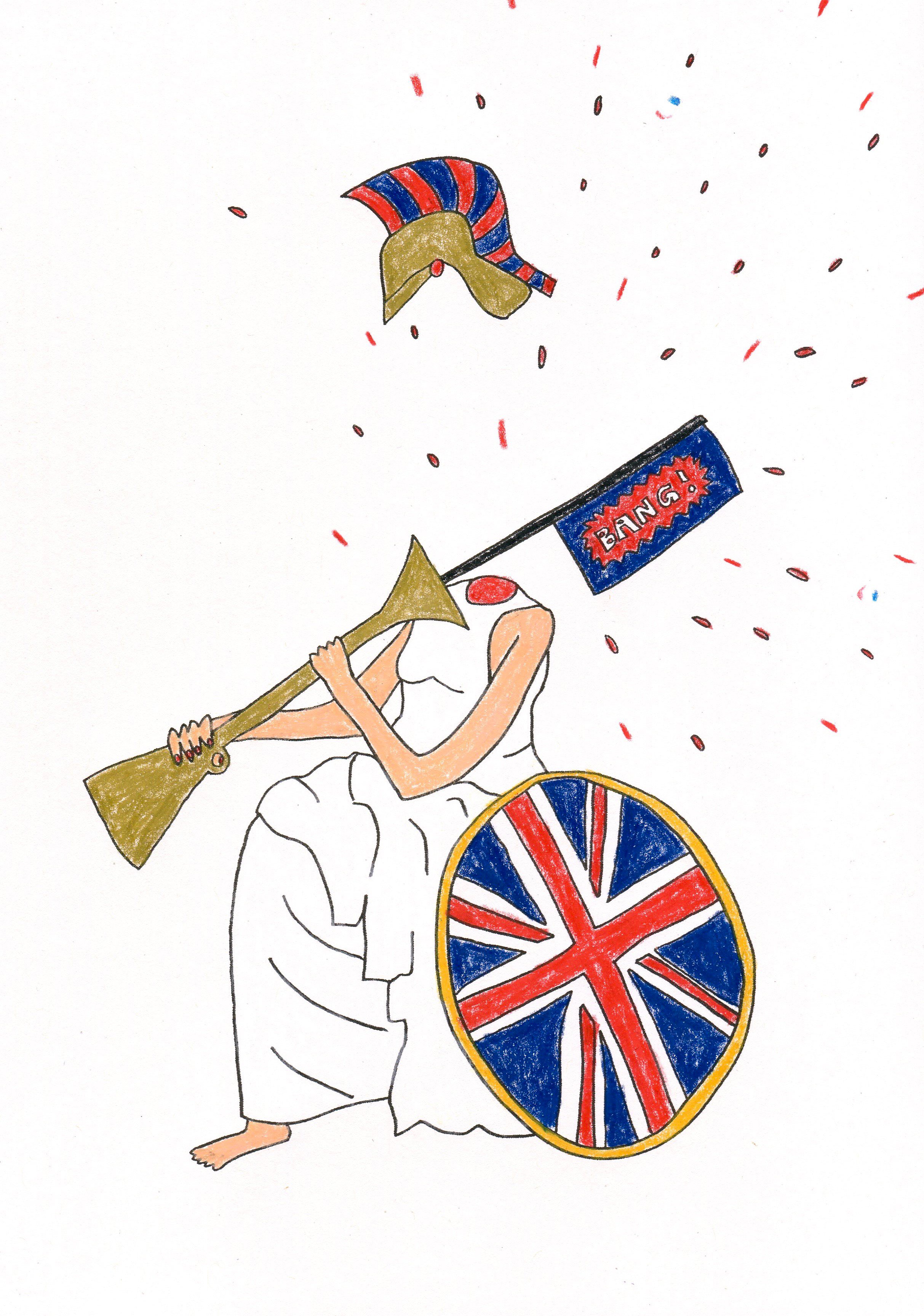 Britannia, 2018
Hand coloured wax oil pastel risograh print
21 x 30 cm
Edition of 50