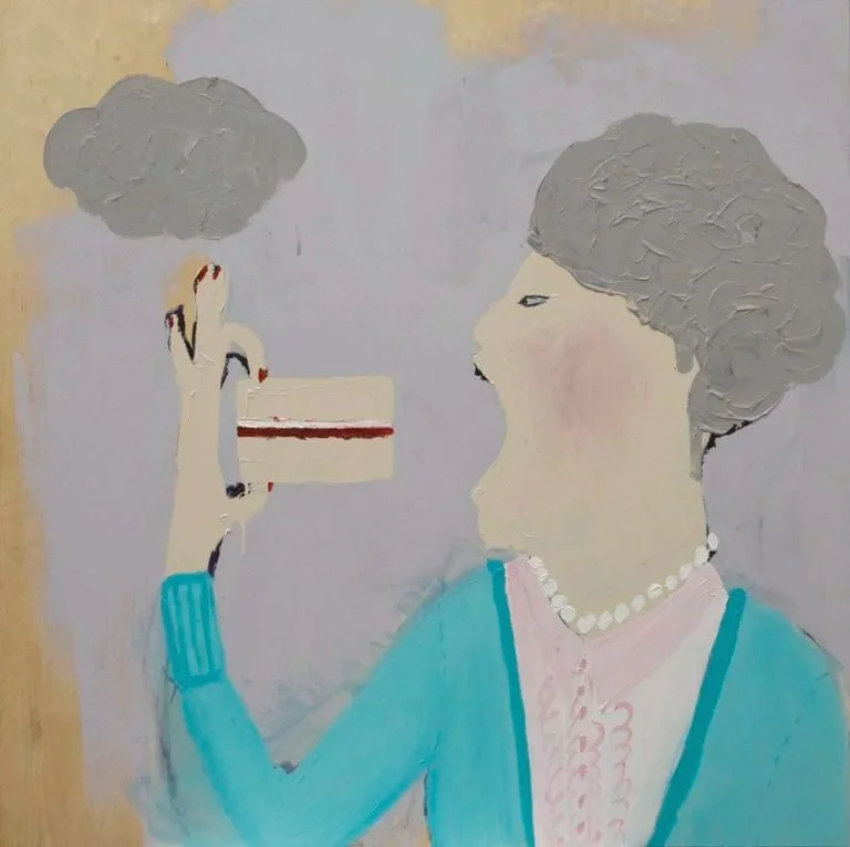 Cake, 2010
Acrylic, oil and household paint on board
122 x 122 cm