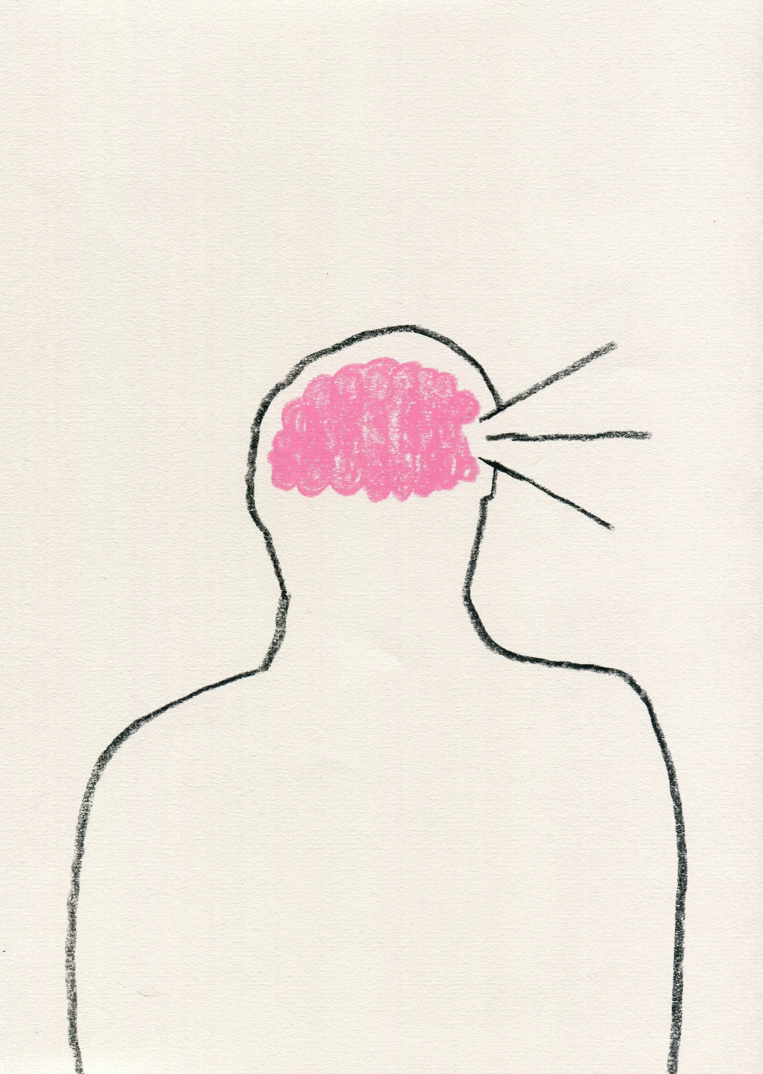Brain Fart, 2017
wax oil pastel on paper
21 x 30 cm