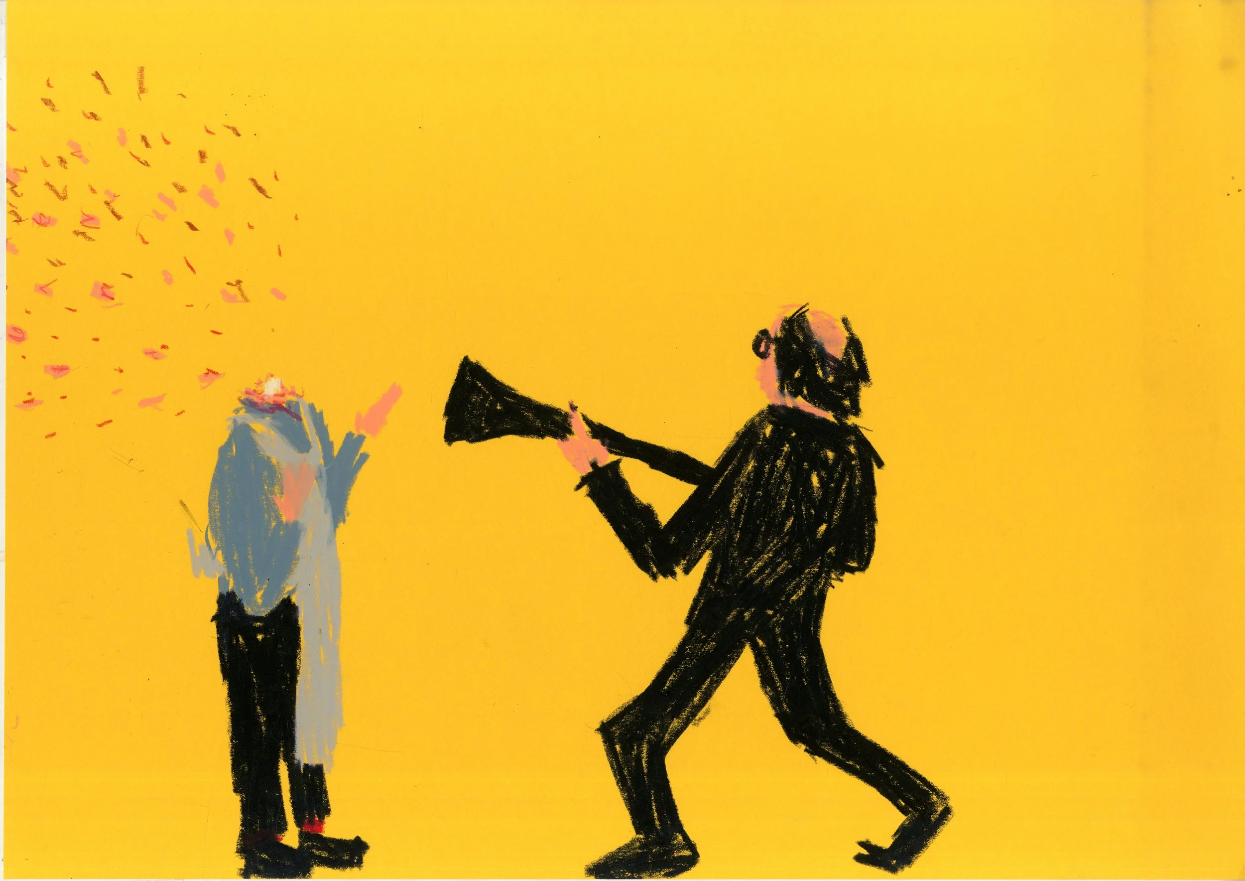 Tutorial (yellow), 2012
Wax oil pastel on paper
30 x 42 cm