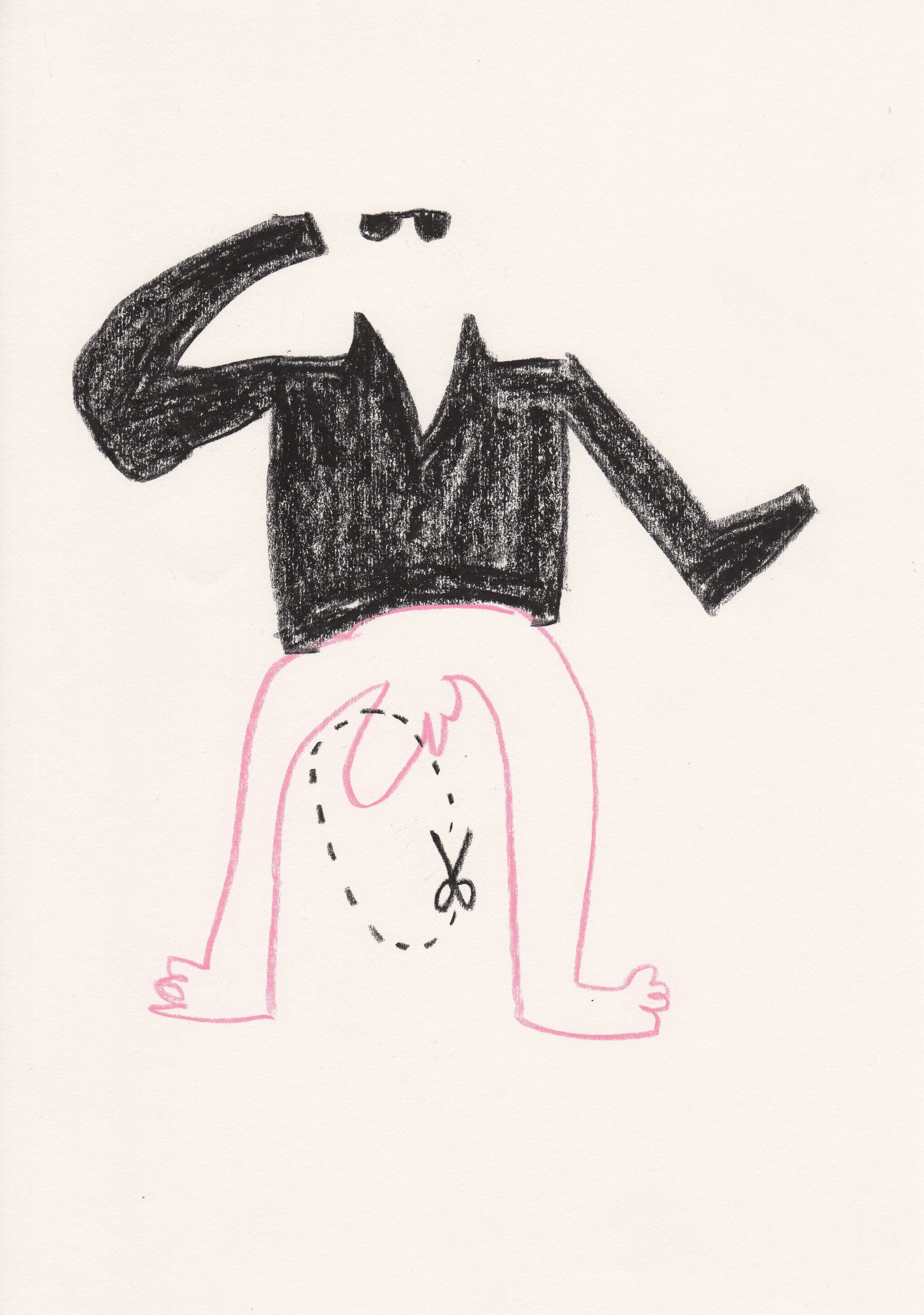 Ed cancer, 2016
Wax oil pastel on paper
30 x 42 cm