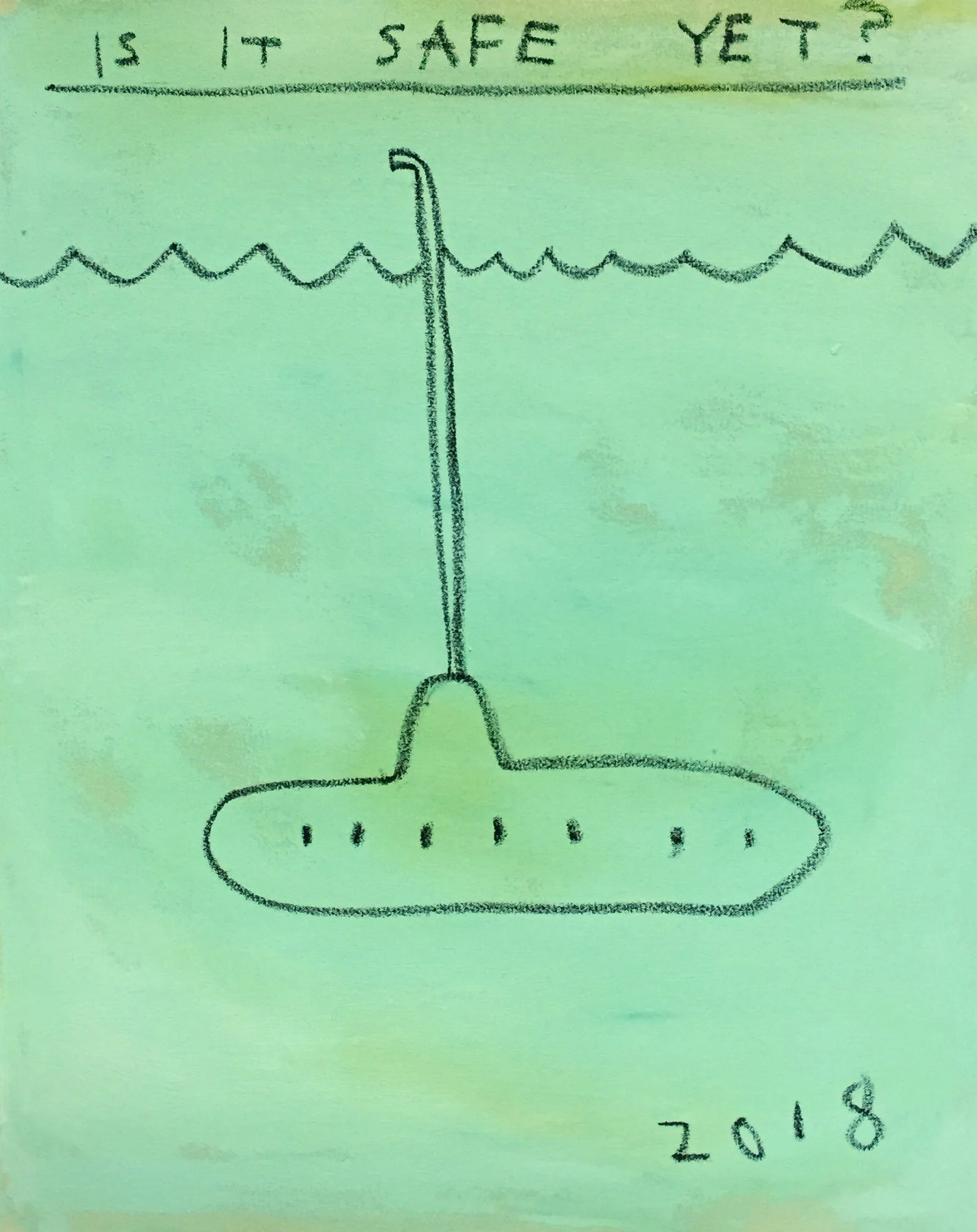 Is it Safe Yet? 2018, 2018
Acrylic and oil pastel on canvas