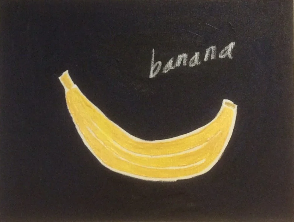 banana, 2016
wax oil pastel and oil on canvas