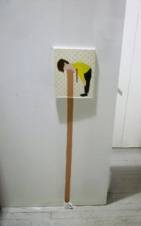Teasick, 2011
Oil on paper on board and paper mache
Dimensions variable