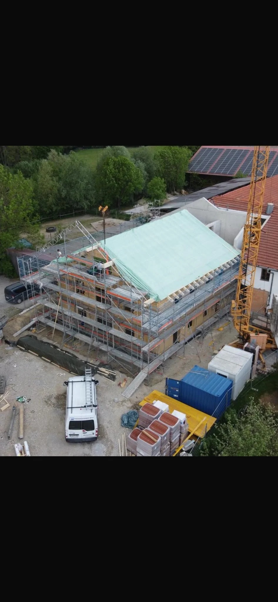 Wohnprojekt gemeinschaftliches Wohnen in Prutting, Bayern in der Bauphase.