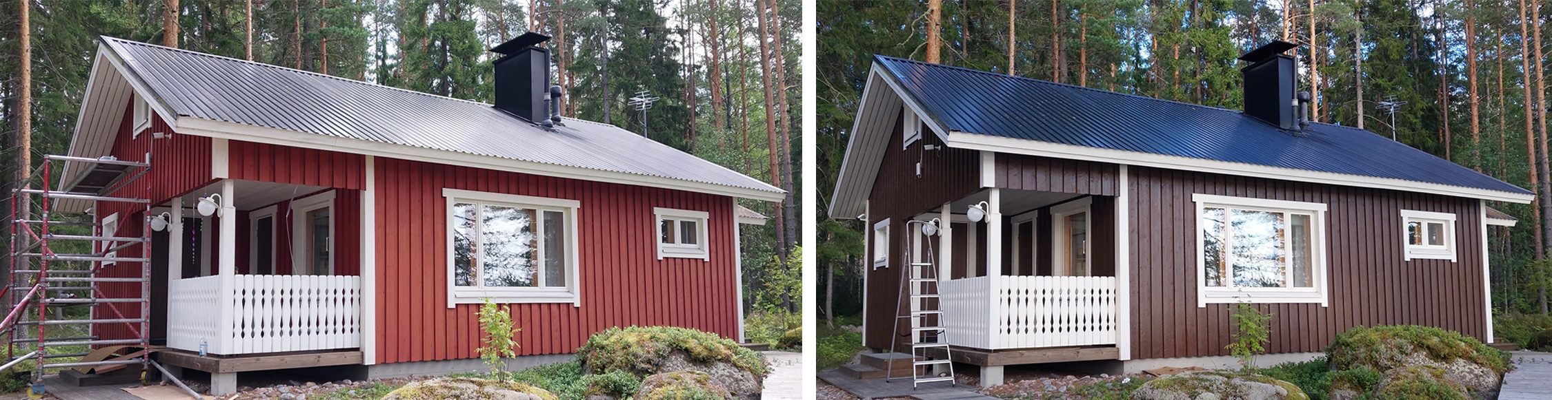 Kesämökin maalaus