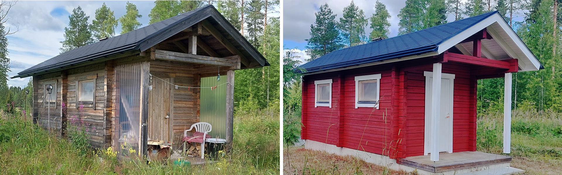Saunamökin maalaus ja kunnostus