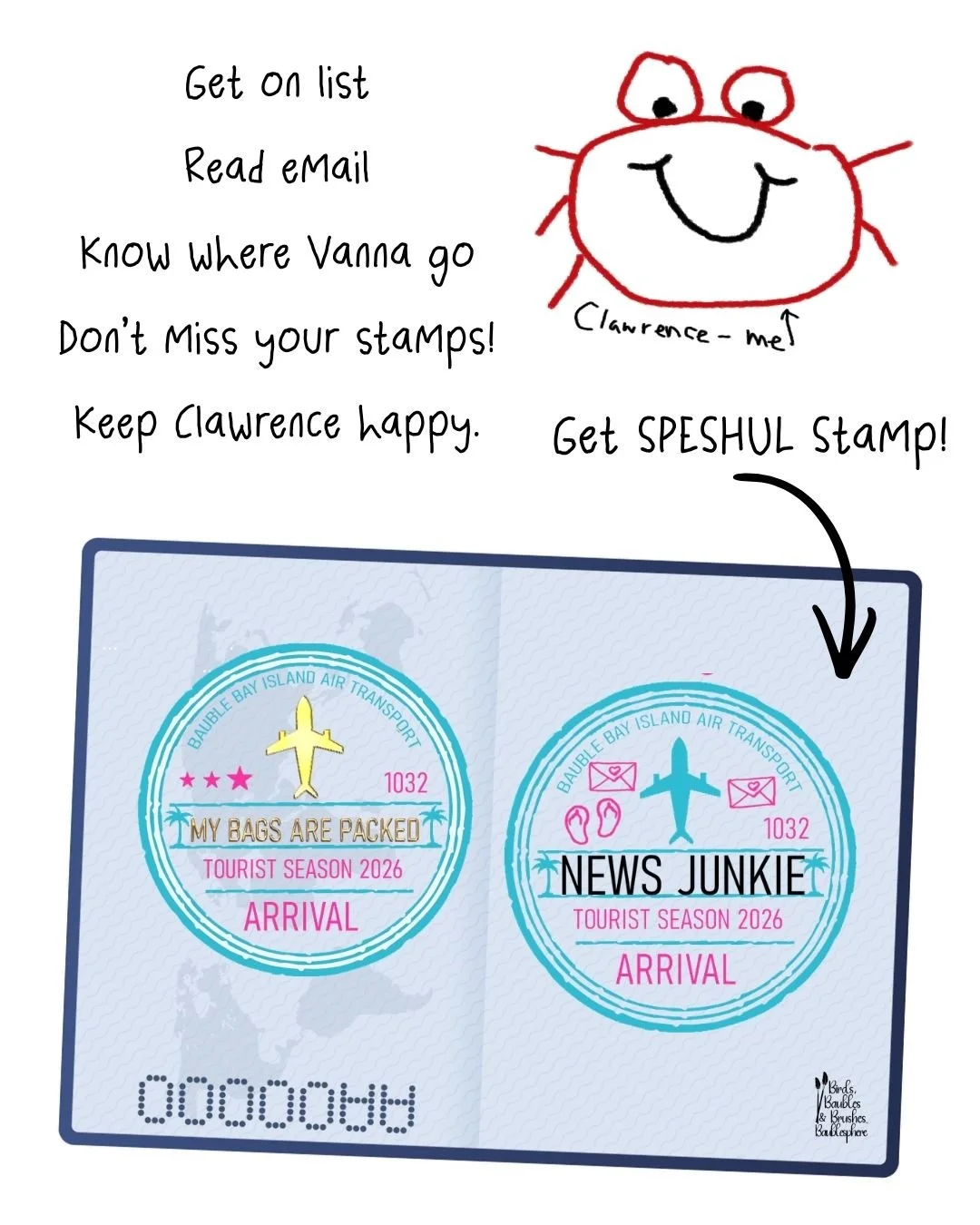 Sign up for Vanna's news and Get SPECIAL stamp!!