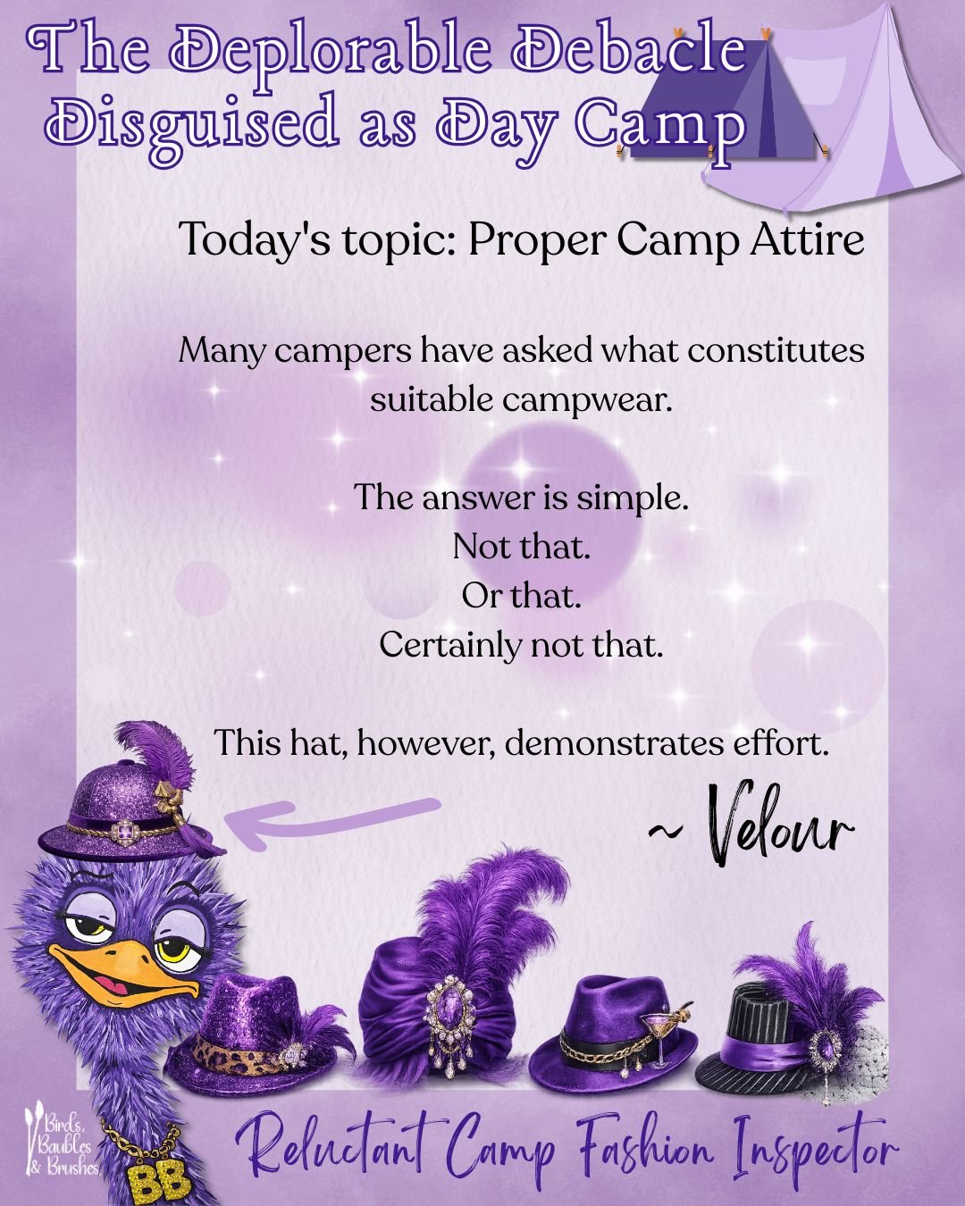 Velour comments about Camp Clawzee
